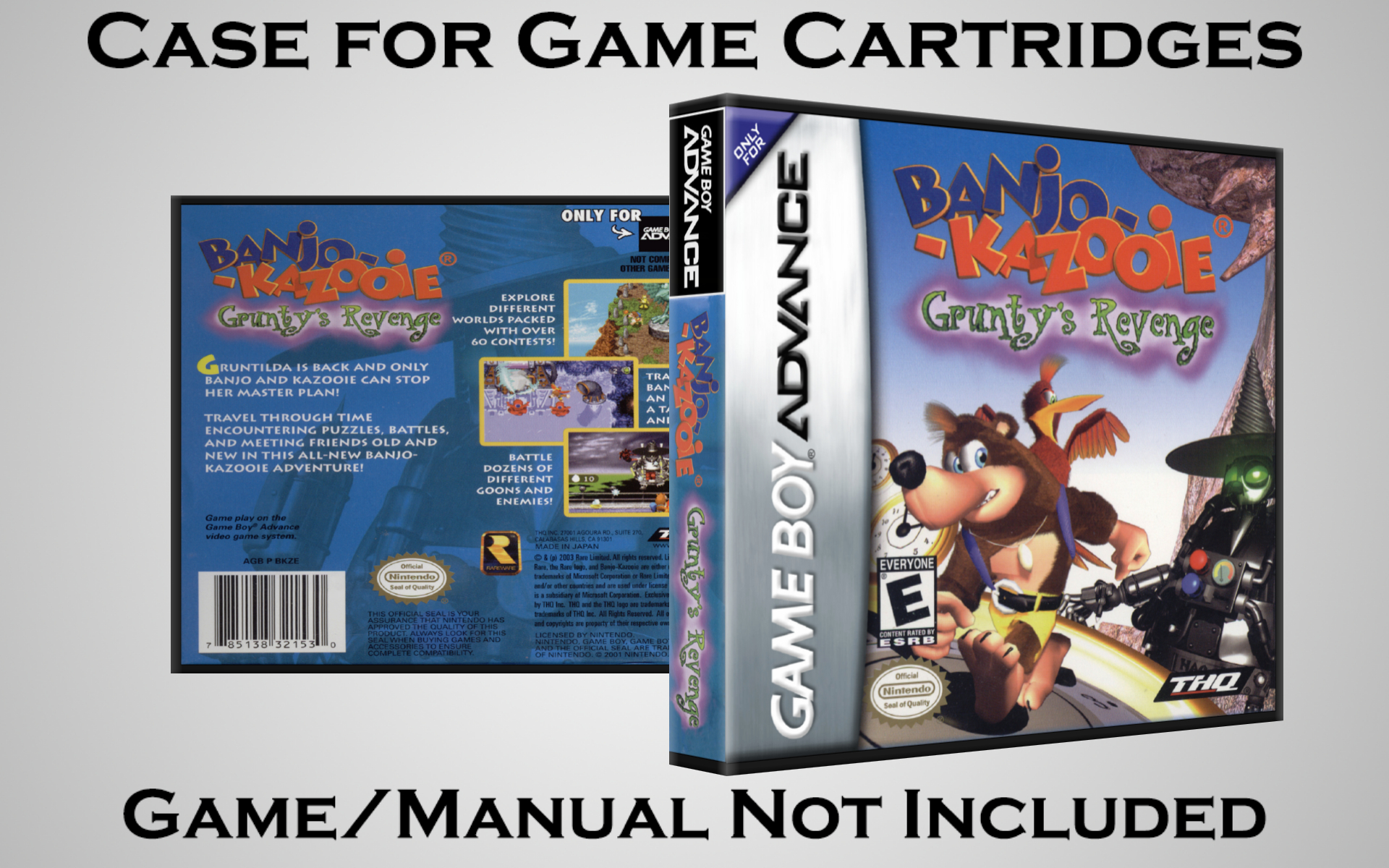 Protective Display Case for Game Boy Advance Cartridges - NO GAME/MANUAL - Picture 9 of 249