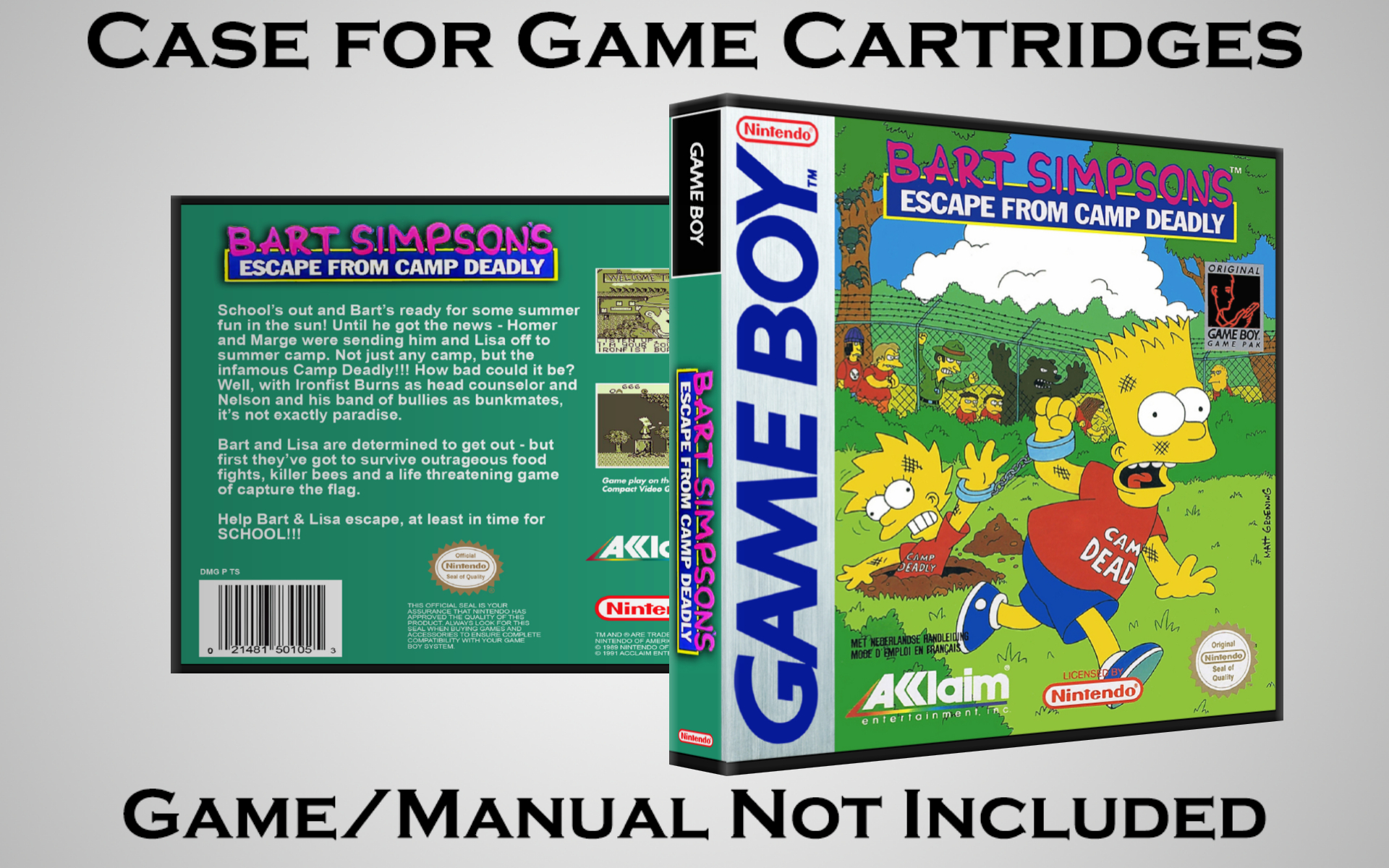 Protective Display Case for Game Boy/Gameboy Color Cartridges - NO GAME/MANUAL - Picture 14 of 249