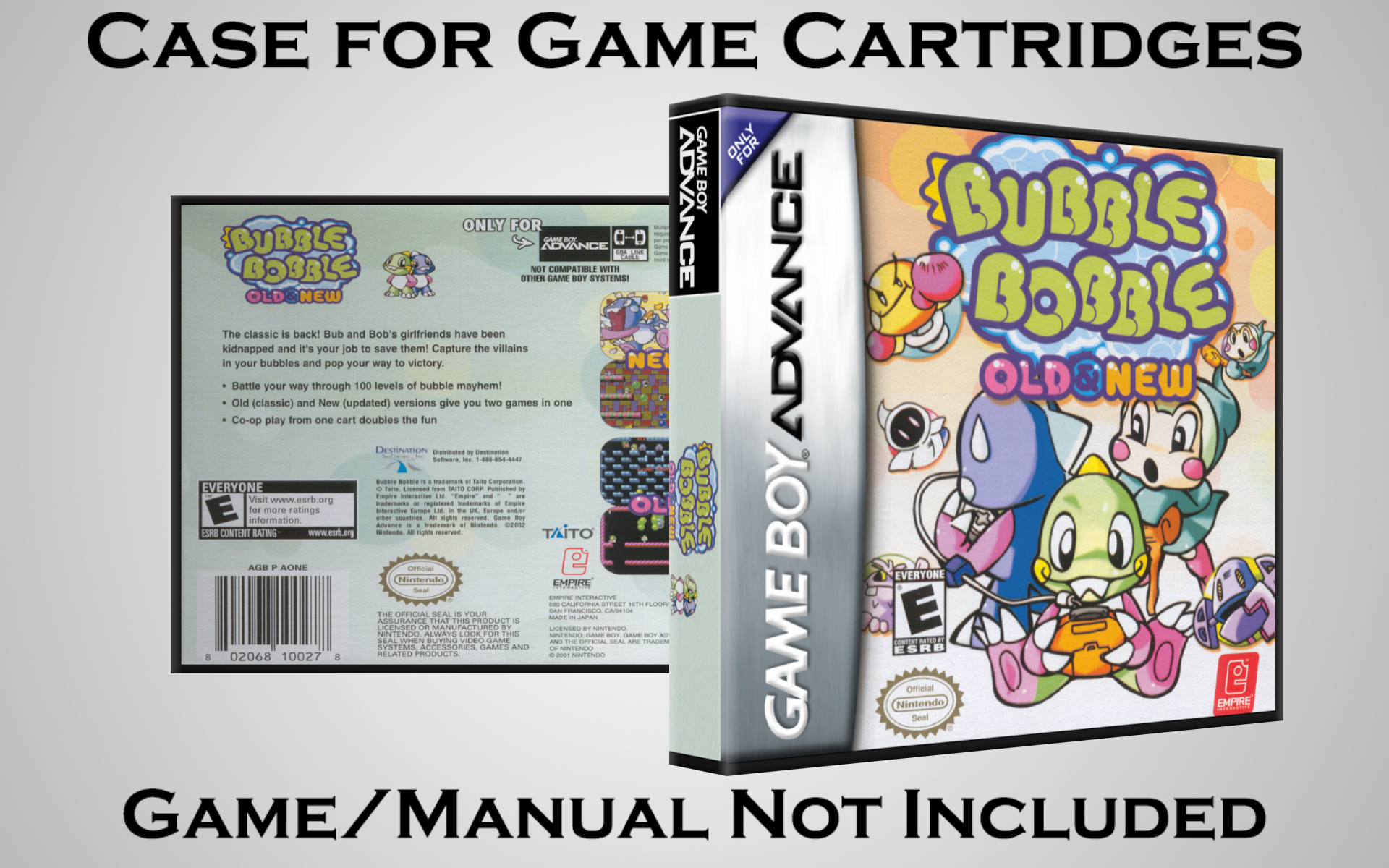 Protective Display Case for Game Boy Advance Cartridges - NO GAME/MANUAL - Picture 21 of 249