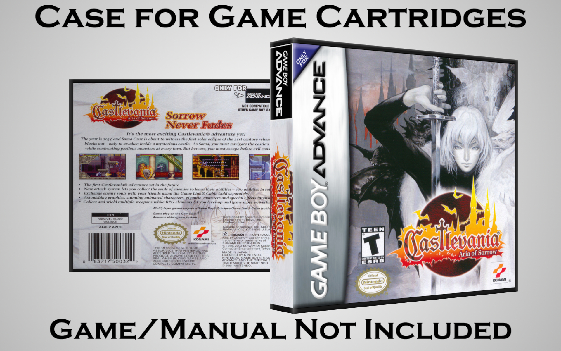 Protective Display Case for Game Boy Advance Cartridges - NO GAME/MANUAL - Picture 27 of 249