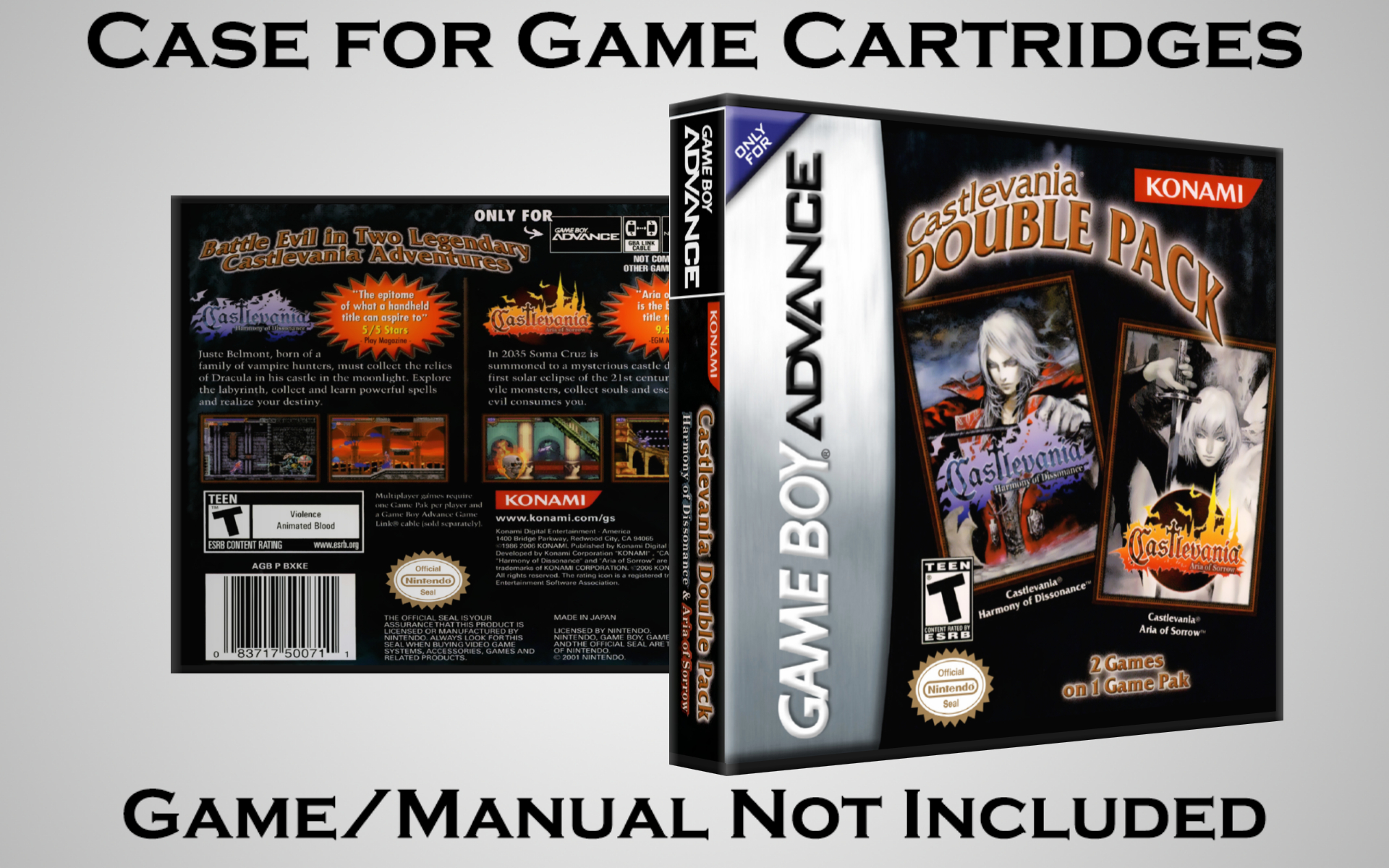 Protective Display Case for Game Boy Advance Cartridges - NO GAME/MANUAL - Picture 26 of 249