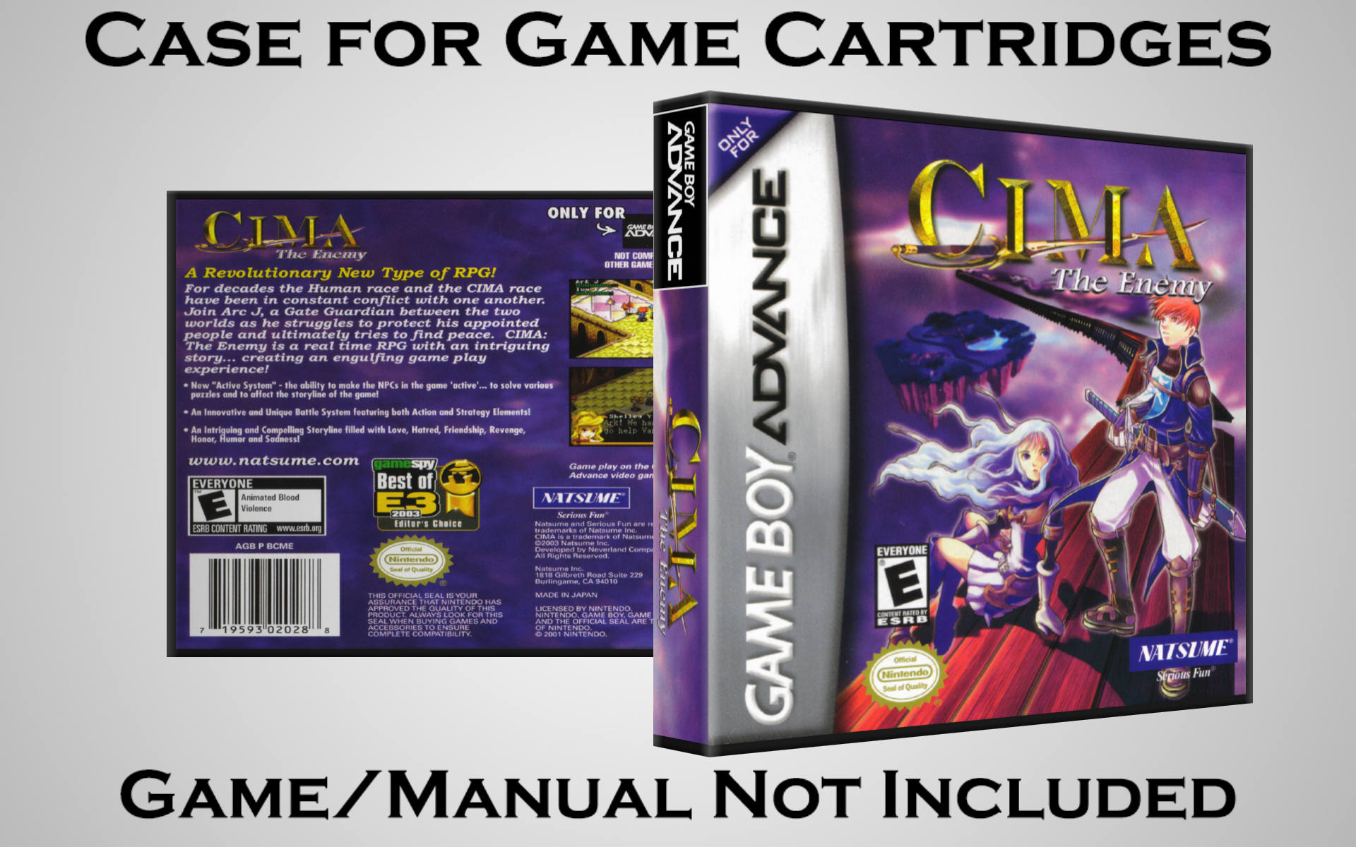 Protective Display Case for Game Boy Advance Cartridges - NO GAME/MANUAL - Picture 32 of 249