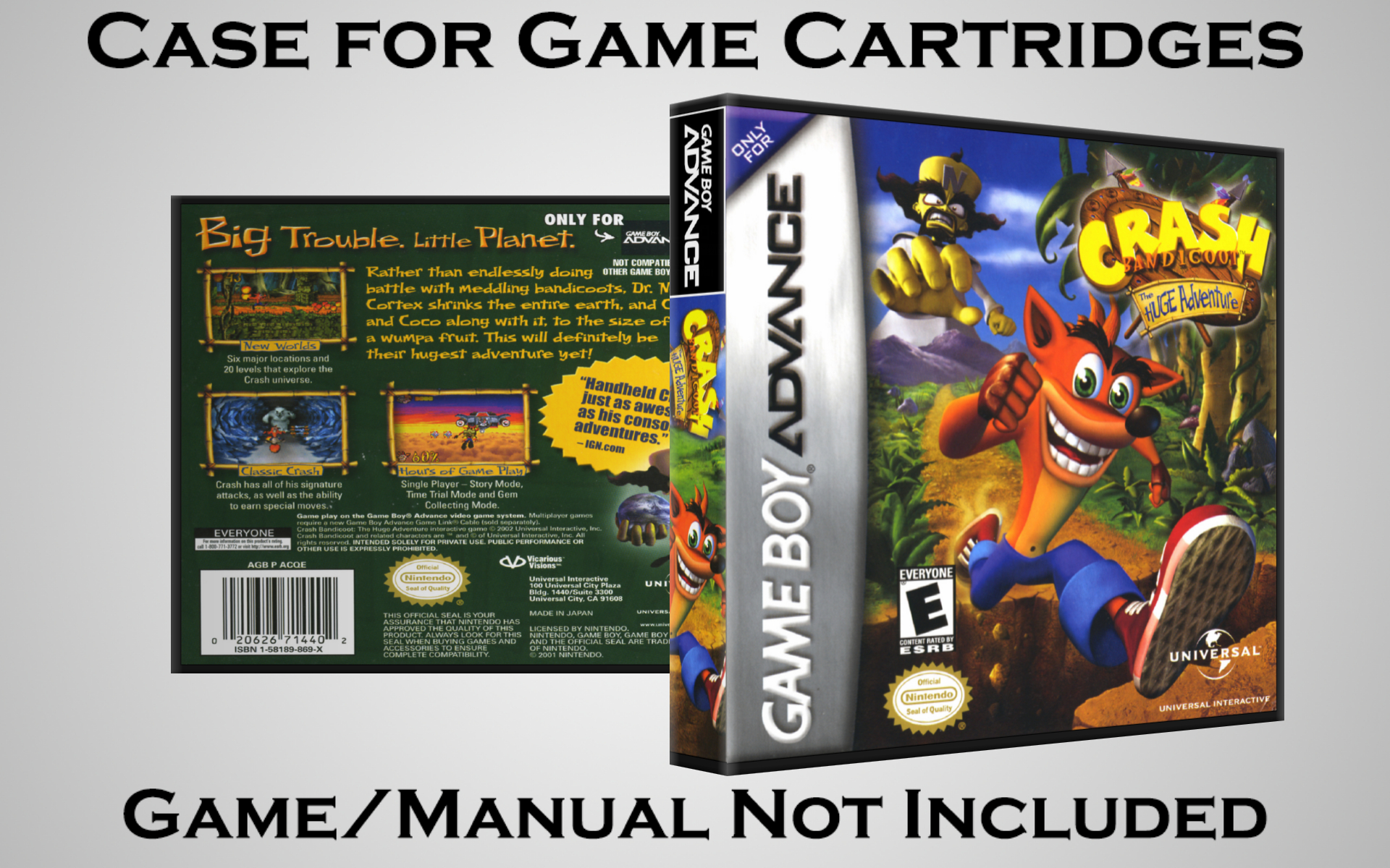 Protective Display Case for Game Boy Advance Cartridges - NO GAME/MANUAL - Picture 36 of 249