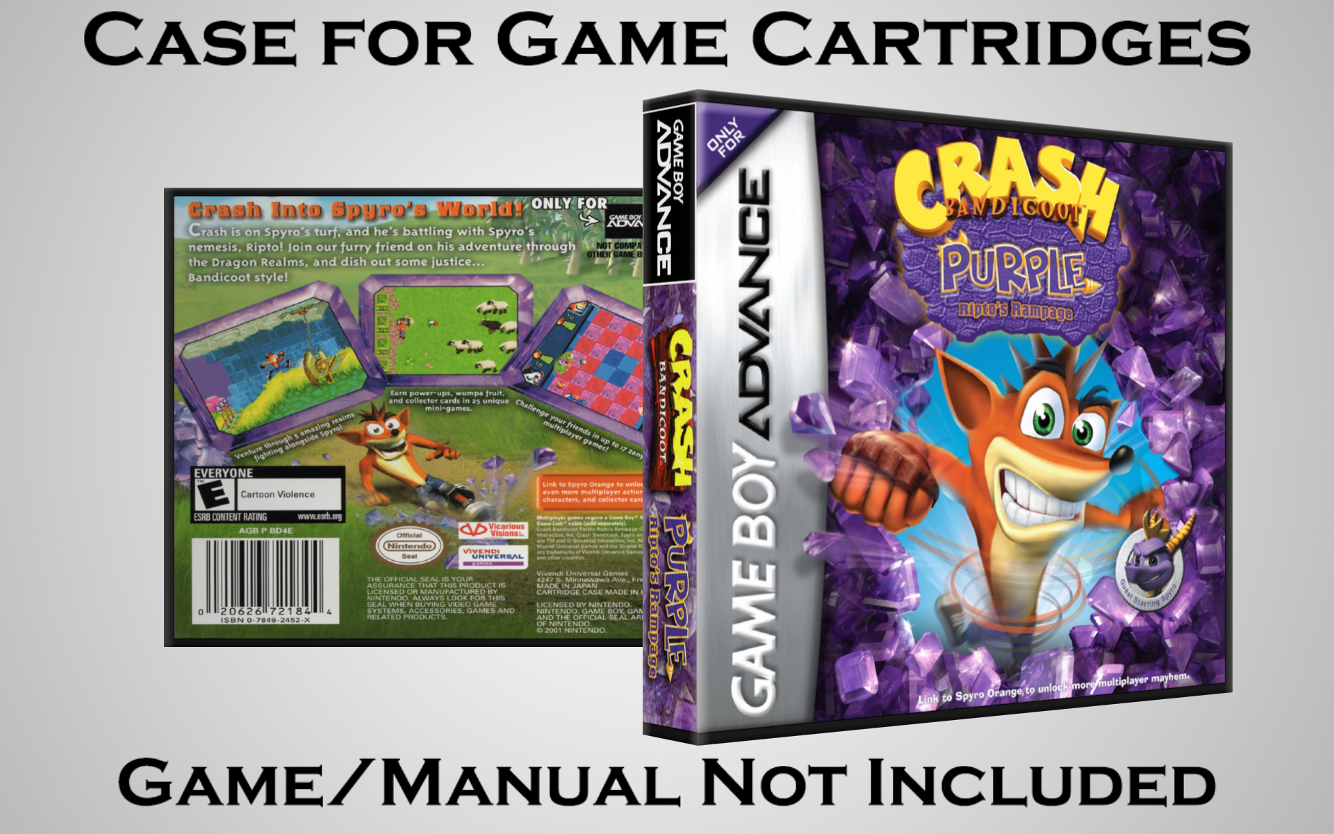 Protective Display Case for Game Boy Advance Cartridges - NO GAME/MANUAL - Picture 35 of 249