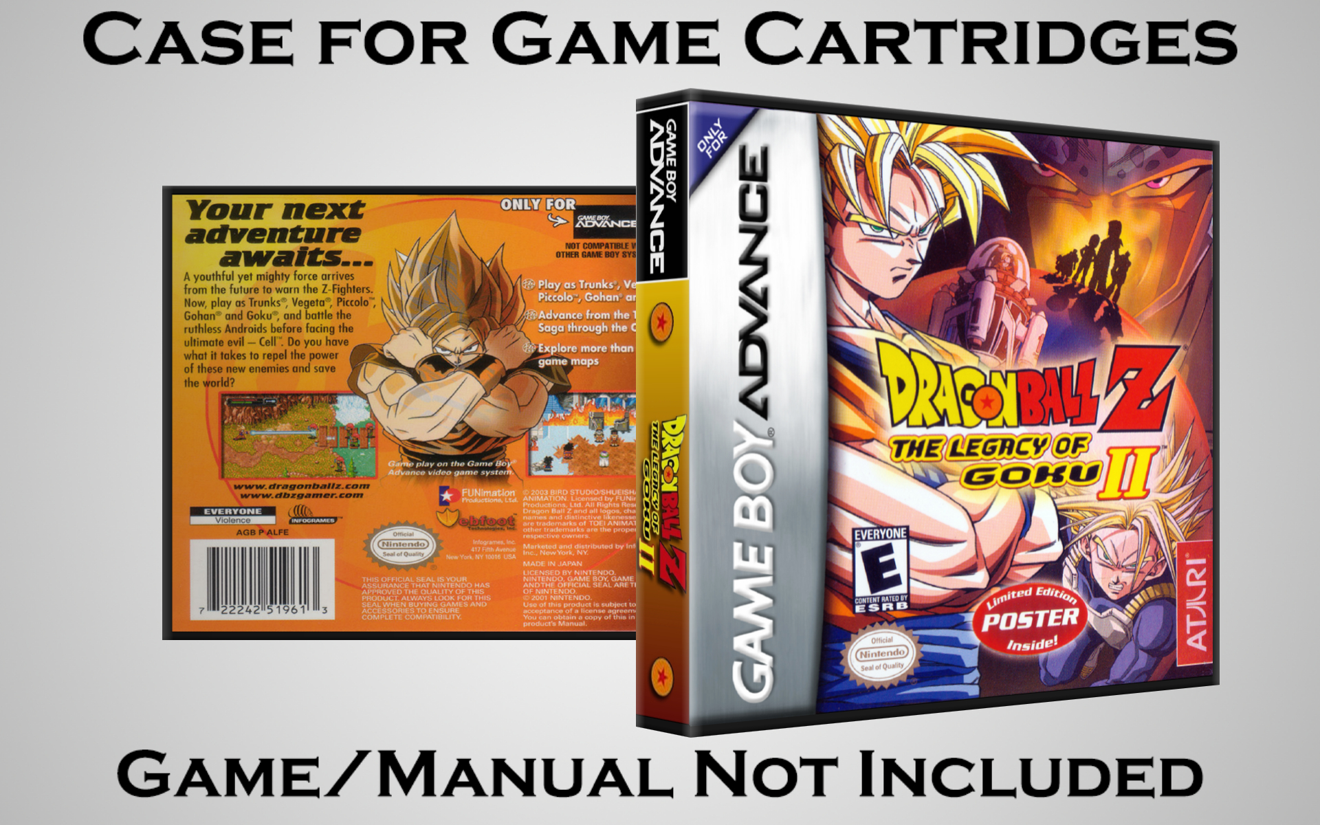 Protective Display Case for Game Boy Advance Cartridges - NO GAME/MANUAL - Picture 52 of 249