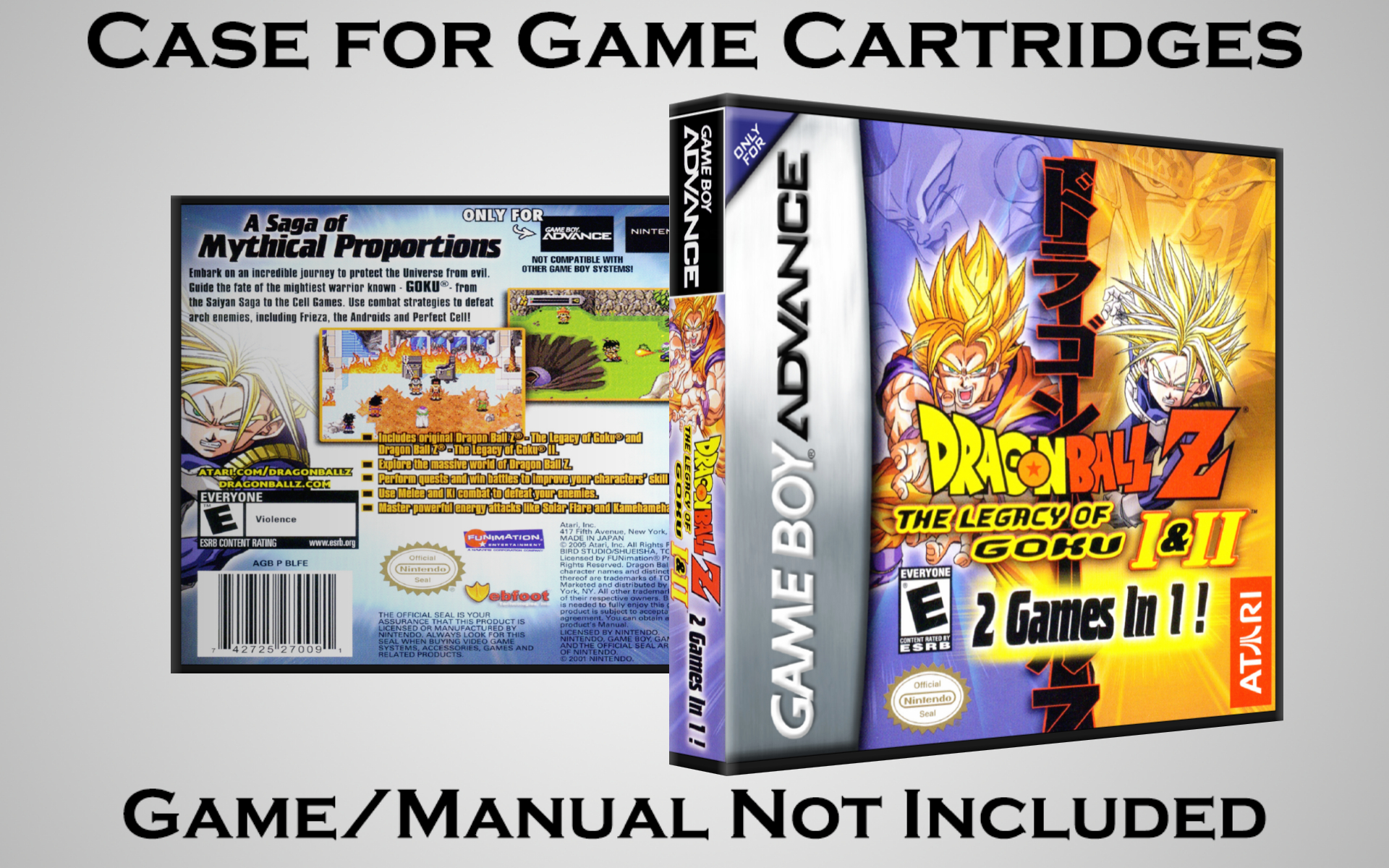 Protective Display Case for Game Boy Advance Cartridges - NO GAME/MANUAL - Picture 51 of 249