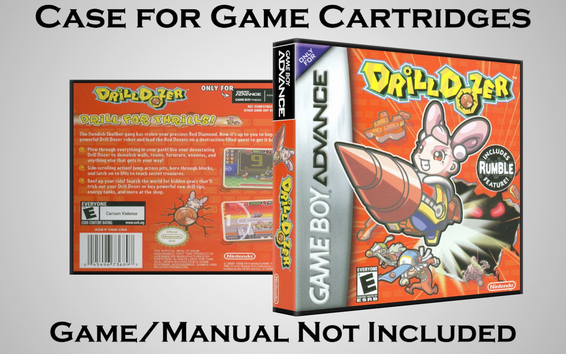Protective Display Case for Game Boy Advance Cartridges - NO GAME/MANUAL - Picture 56 of 249
