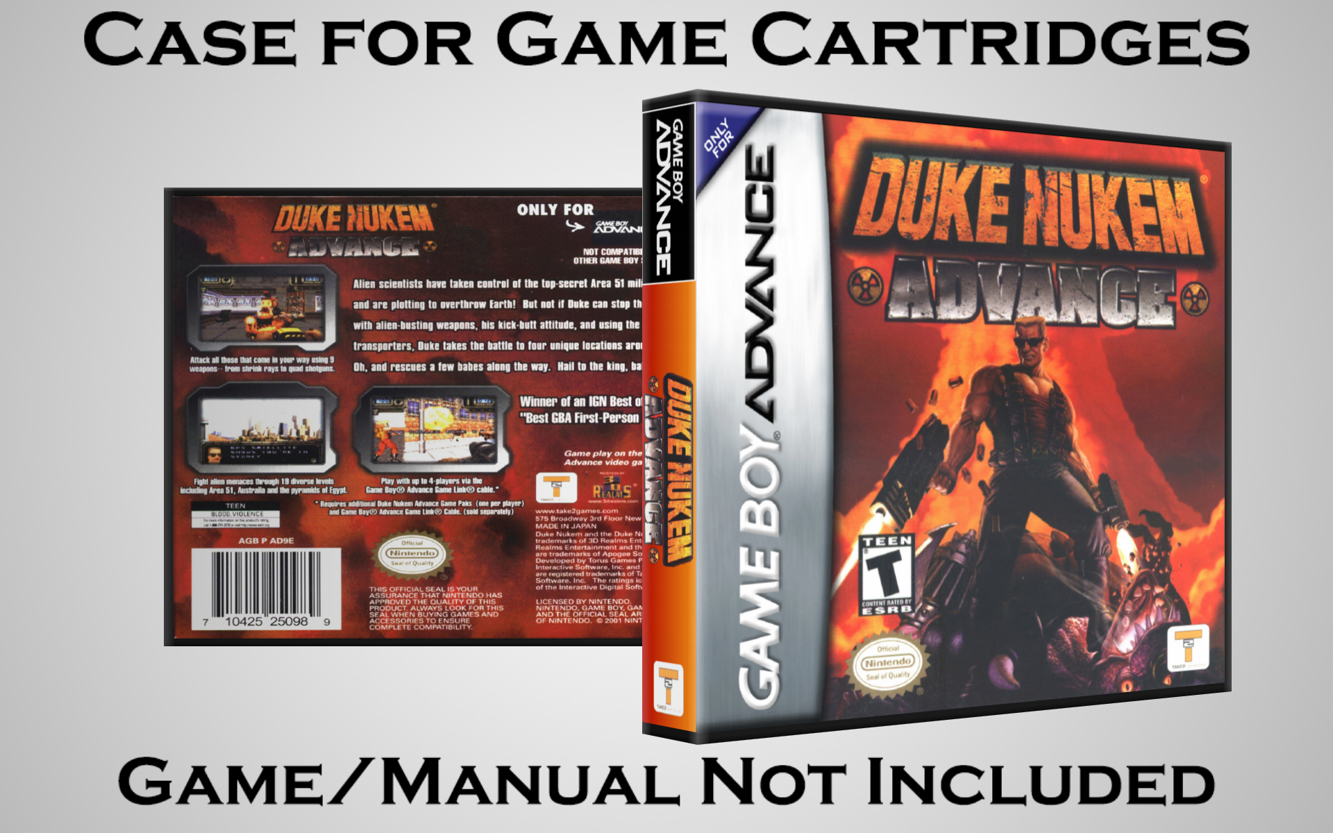 Protective Display Case for Game Boy Advance Cartridges - NO GAME/MANUAL - Picture 58 of 249