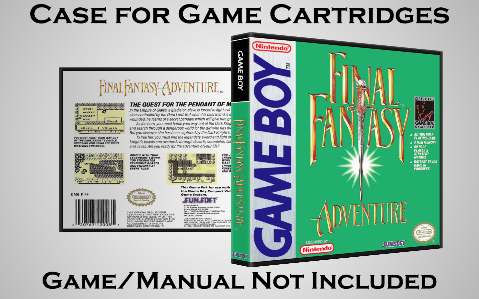 Protective Display Case for Game Boy/Gameboy Color Cartridges - NO GAME/MANUAL - Picture 66 of 249