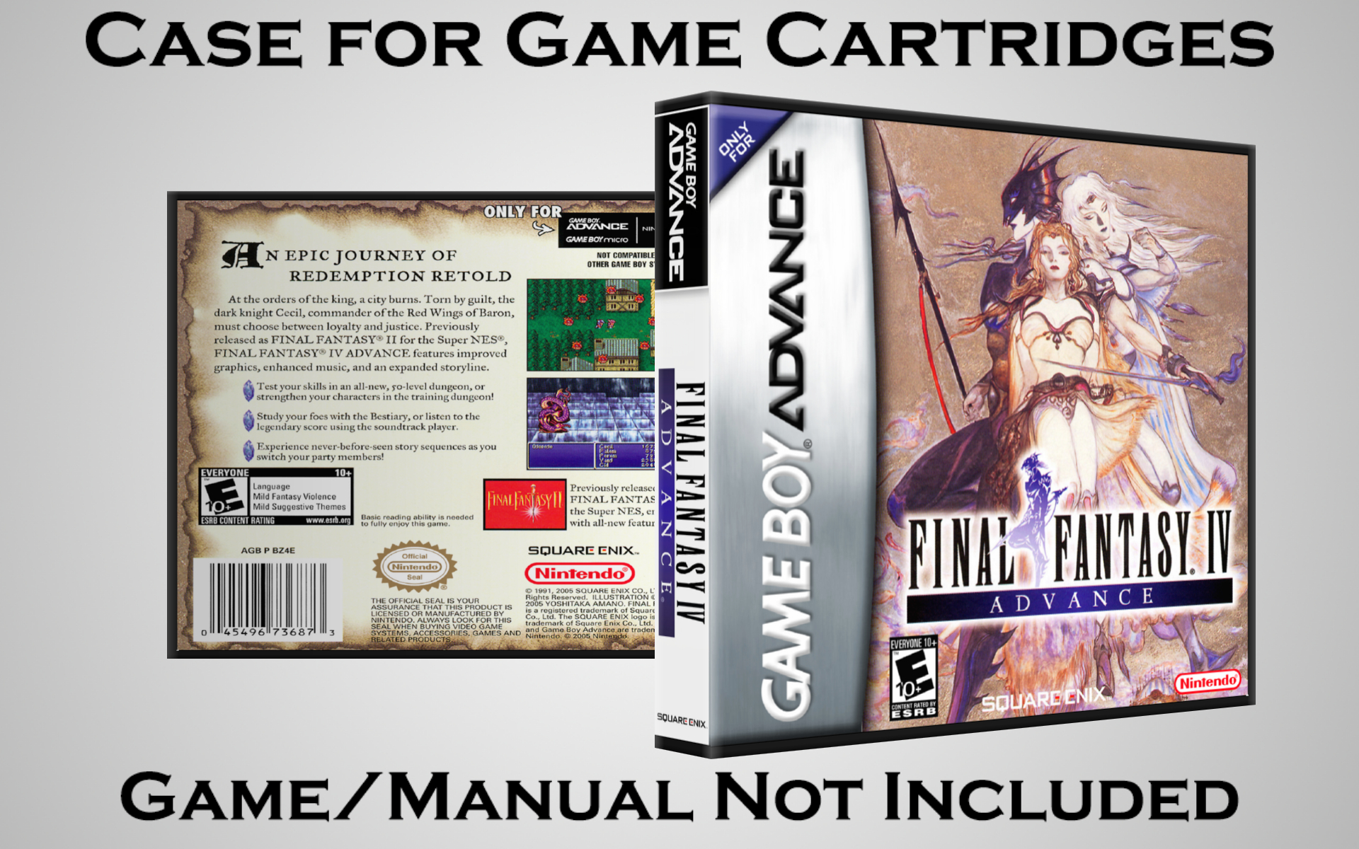 Protective Display Case for Game Boy Advance Cartridges - NO GAME/MANUAL - Picture 66 of 249