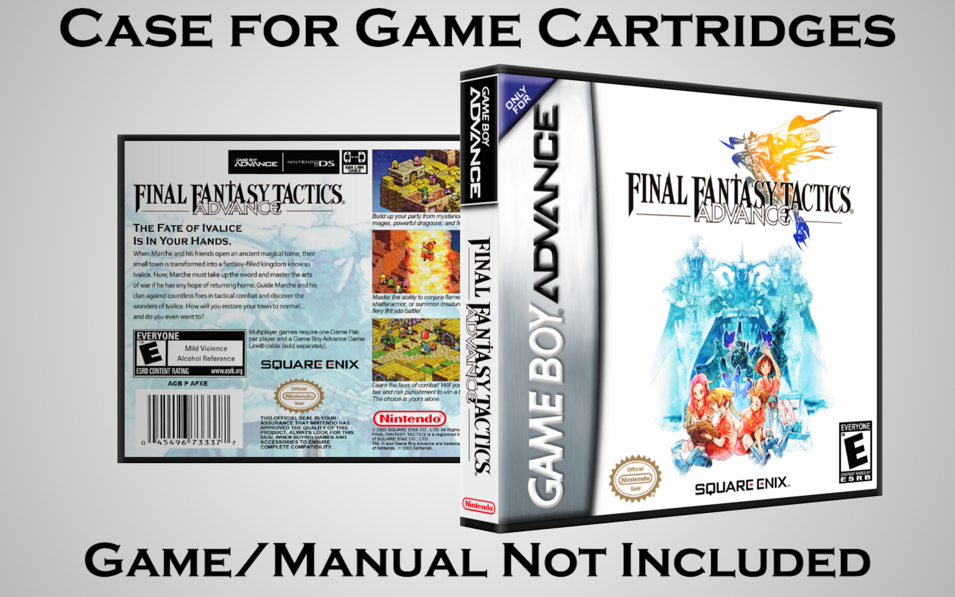 Protective Display Case for Game Boy Advance Cartridges - NO GAME/MANUAL - Picture 67 of 249