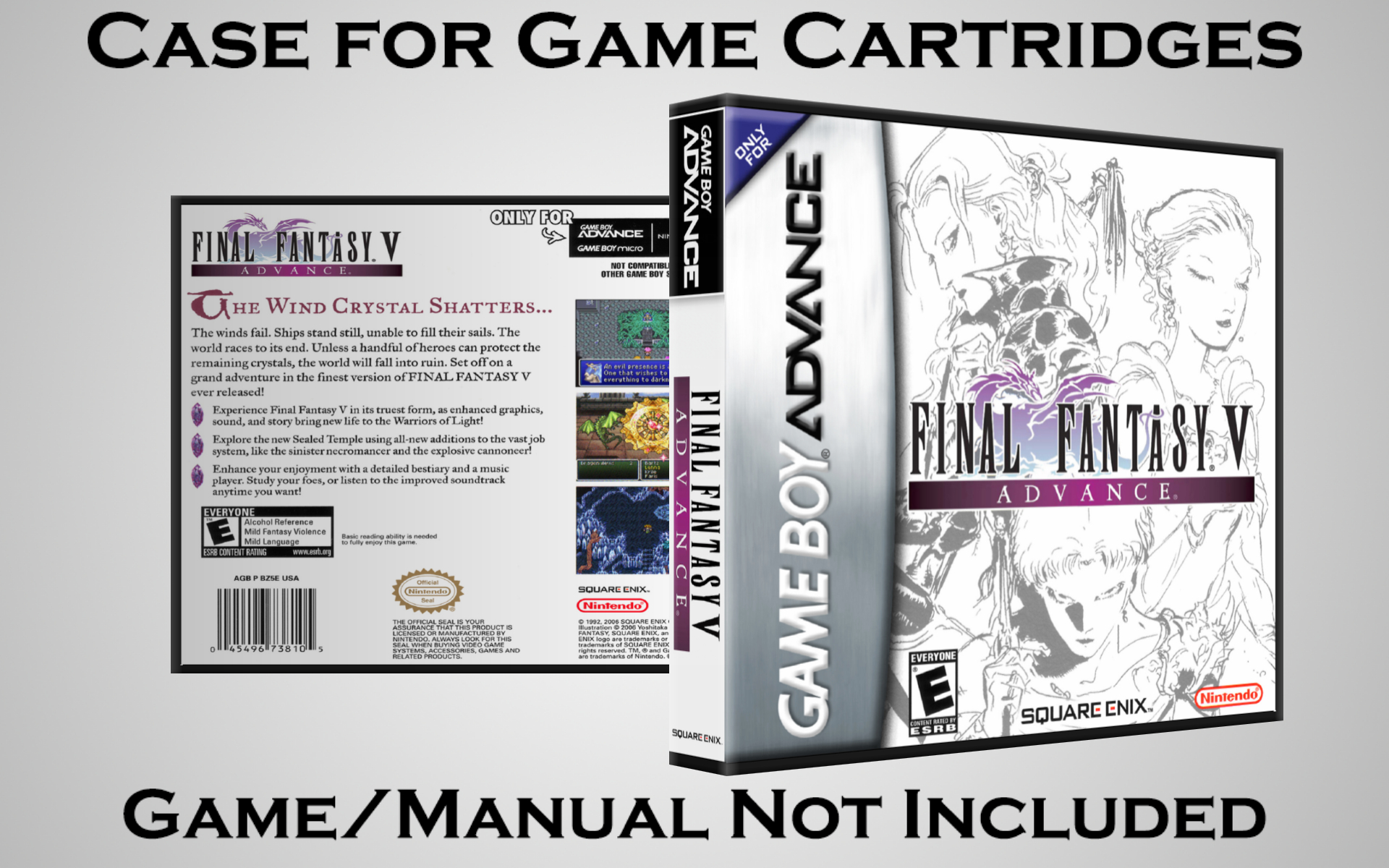 Protective Display Case for Game Boy Advance Cartridges - NO GAME/MANUAL - Picture 68 of 249