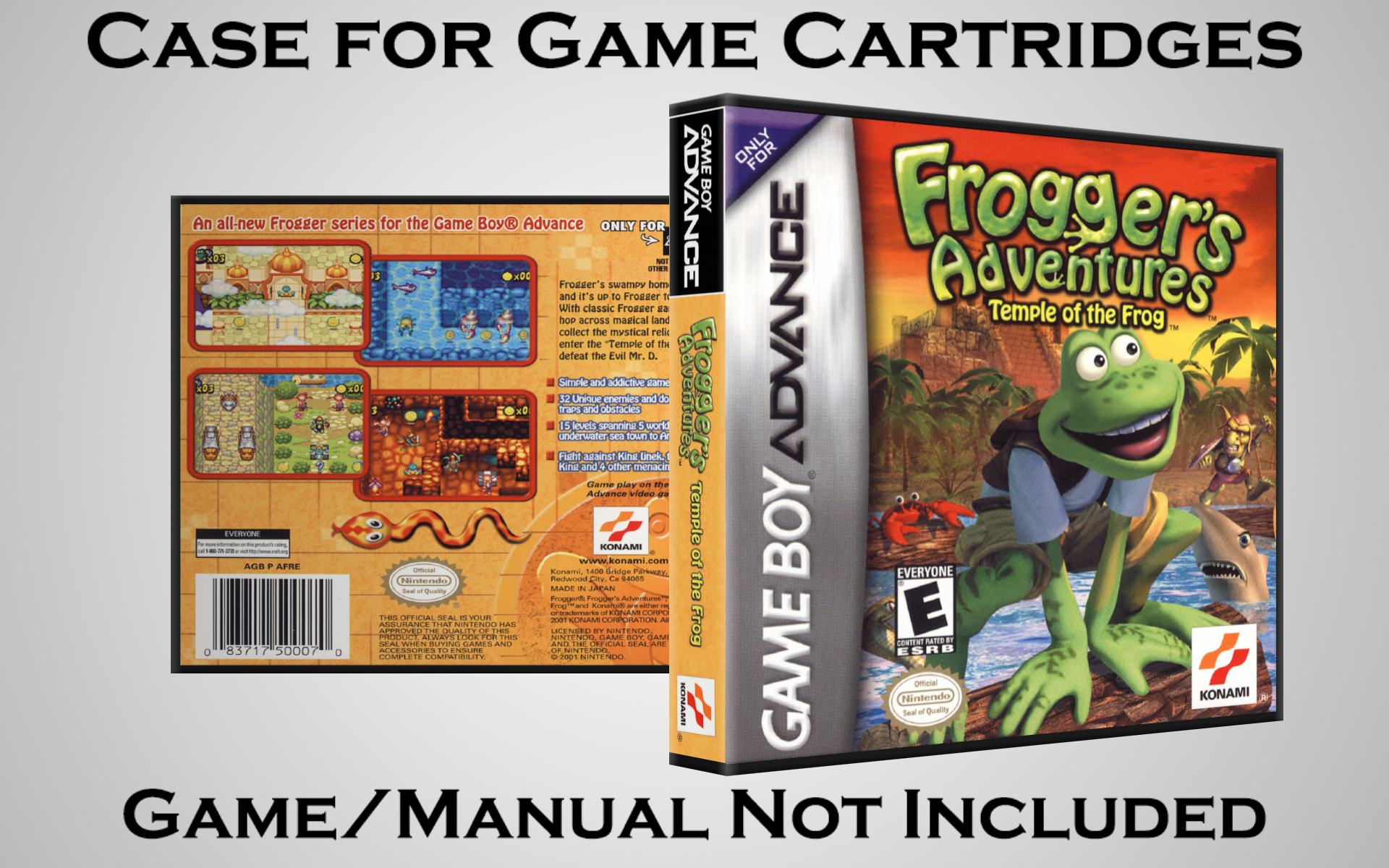 Protective Display Case for Game Boy Advance Cartridges - NO GAME/MANUAL - Picture 73 of 249