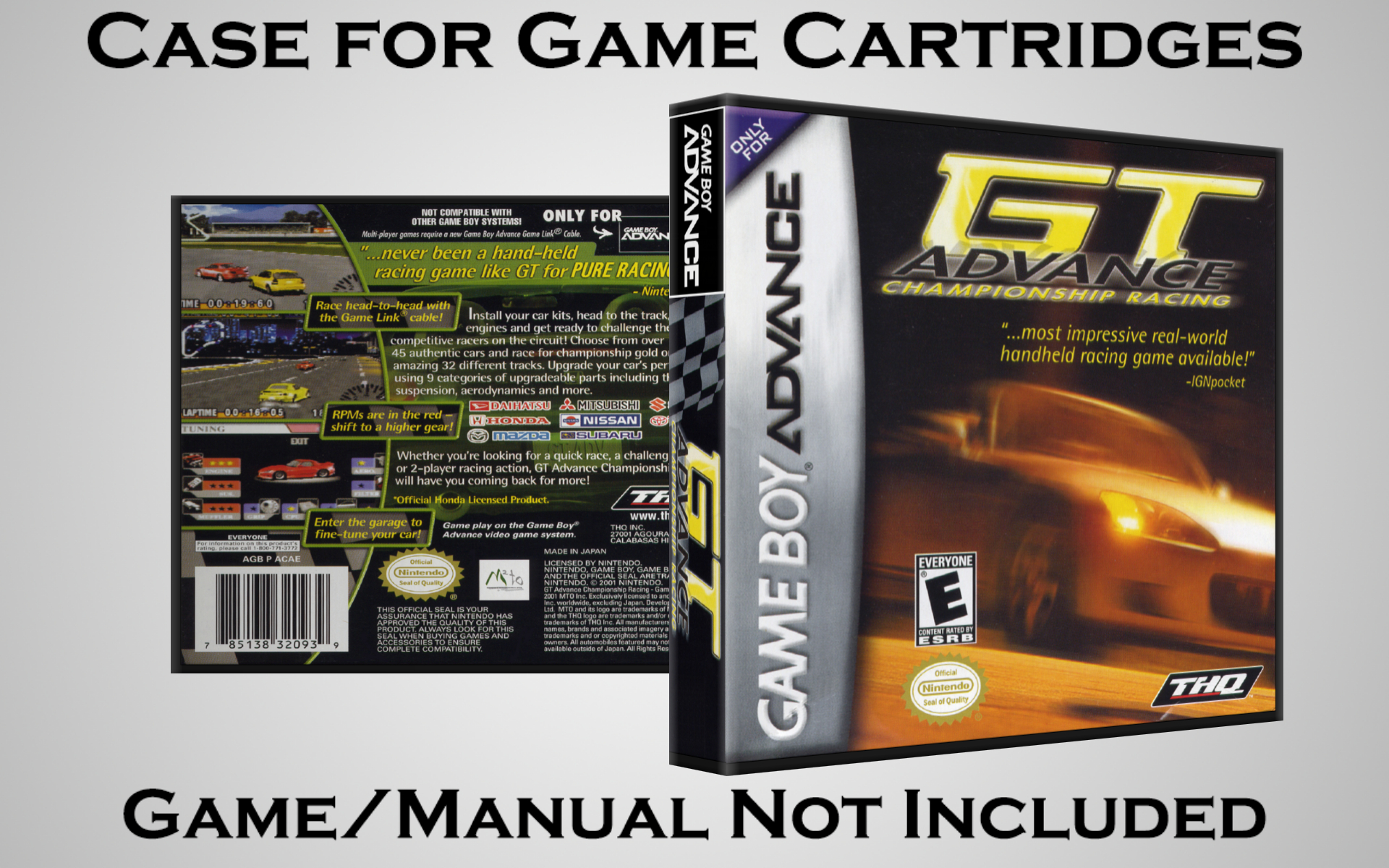 Protective Display Case for Game Boy Advance Cartridges - NO GAME/MANUAL - Picture 82 of 249