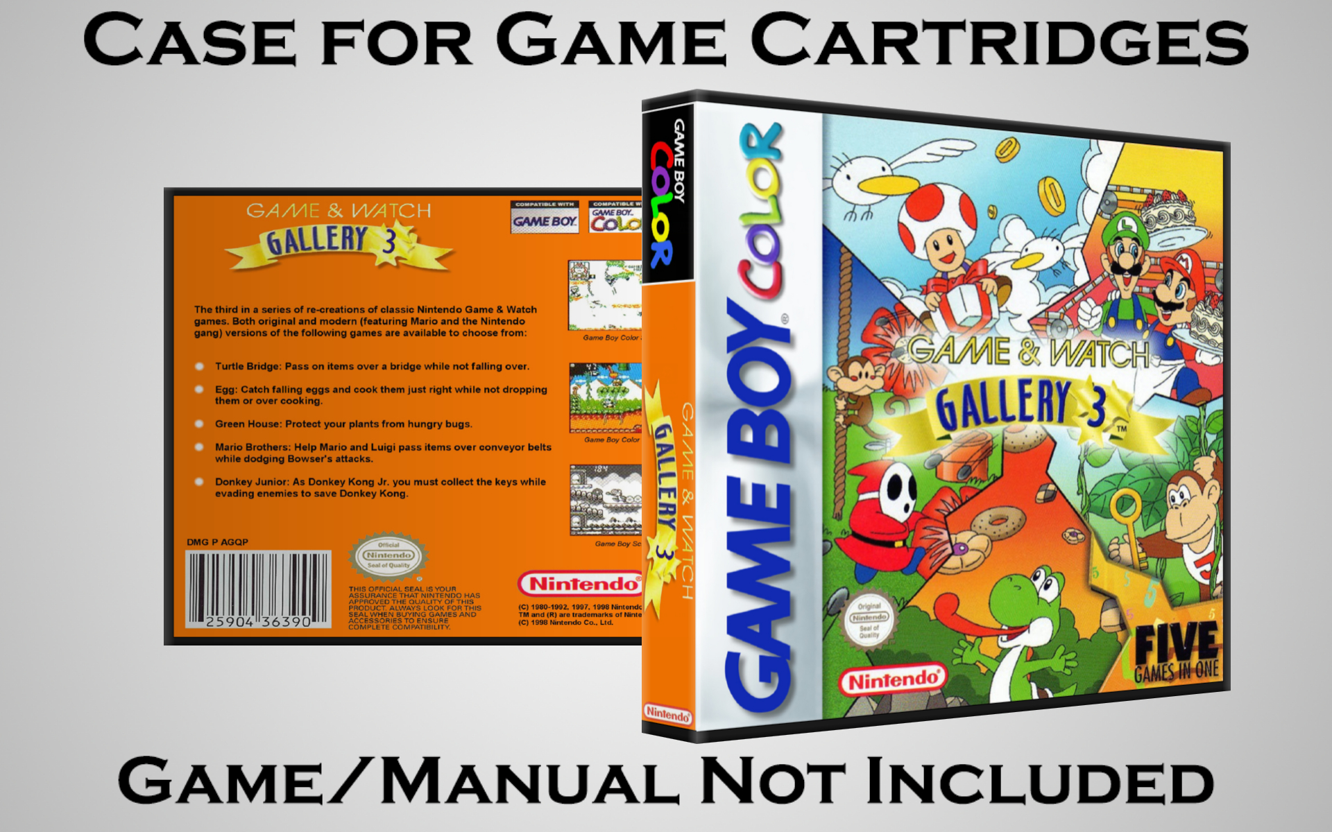 Protective Display Case for Game Boy/Gameboy Color Cartridges - NO GAME/MANUAL - Picture 75 of 249
