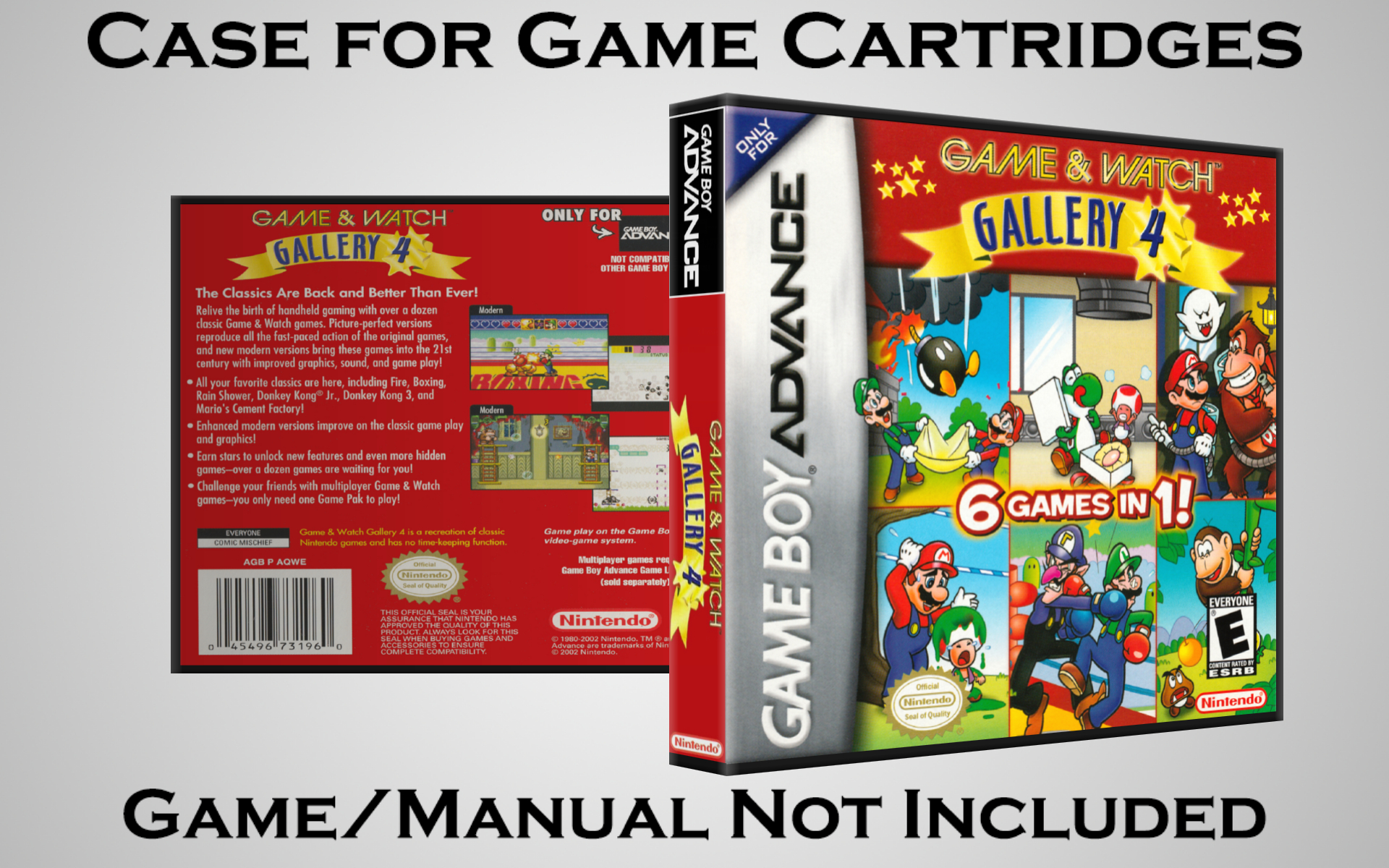 Protective Display Case for Game Boy Advance Cartridges - NO GAME/MANUAL - Picture 75 of 249