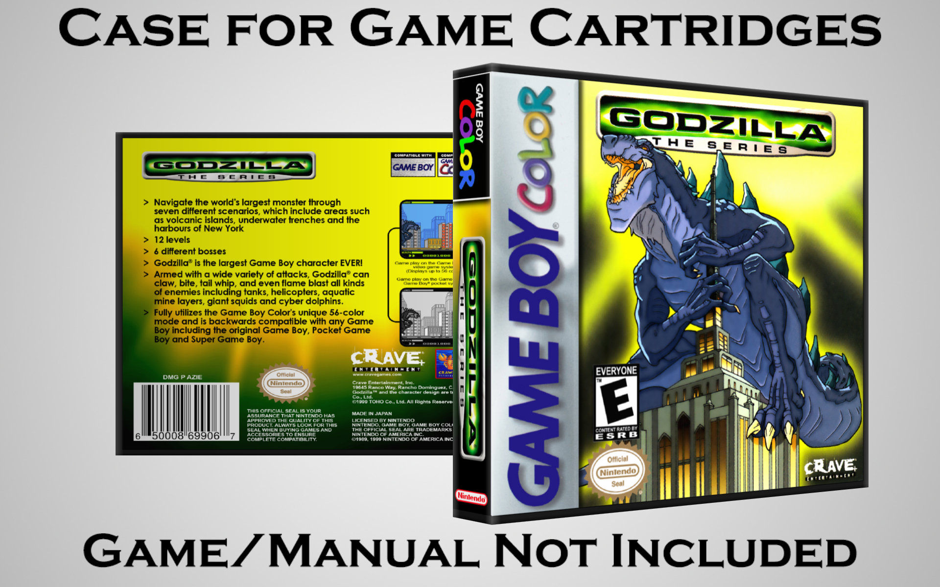 Protective Display Case for Game Boy/Gameboy Color Cartridges - NO GAME/MANUAL - Picture 79 of 249