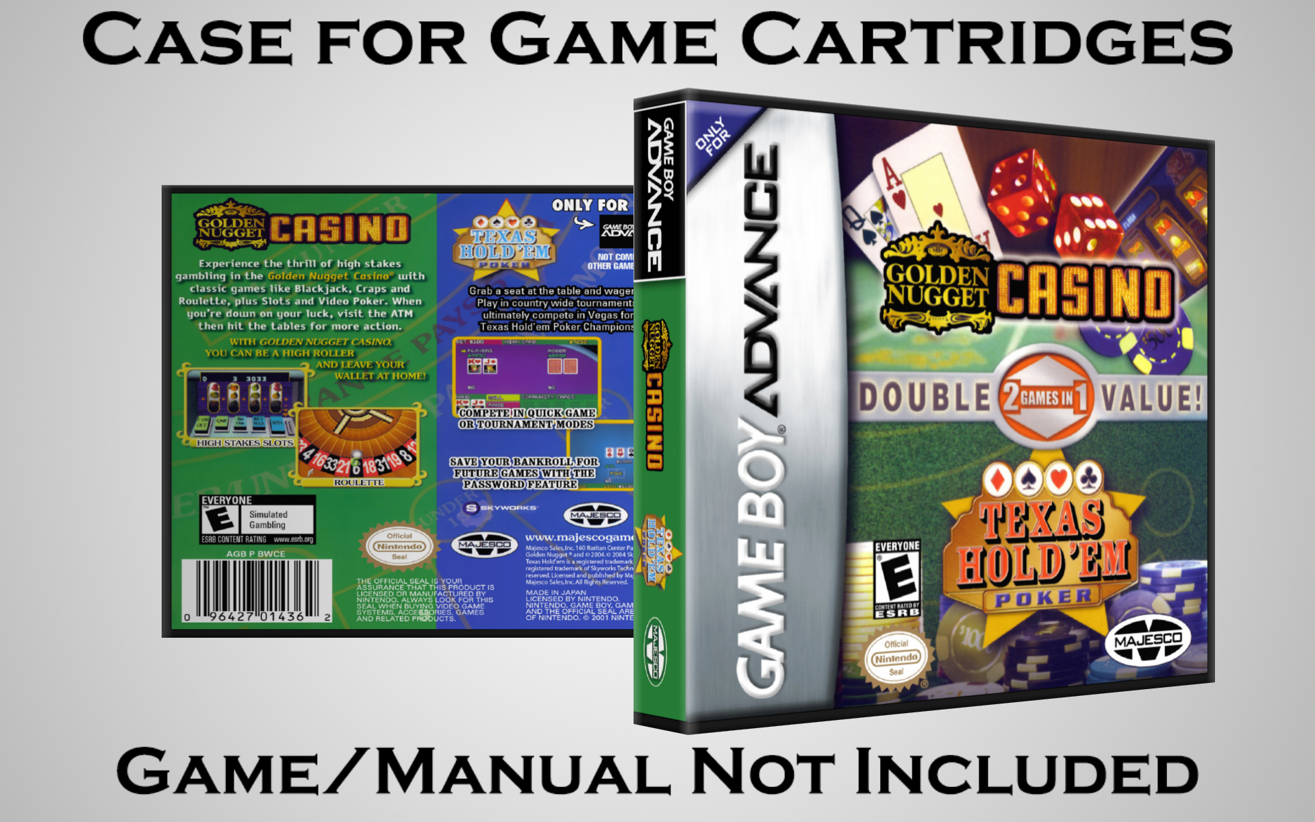 Protective Display Case for Game Boy Advance Cartridges - NO GAME/MANUAL - Picture 76 of 249