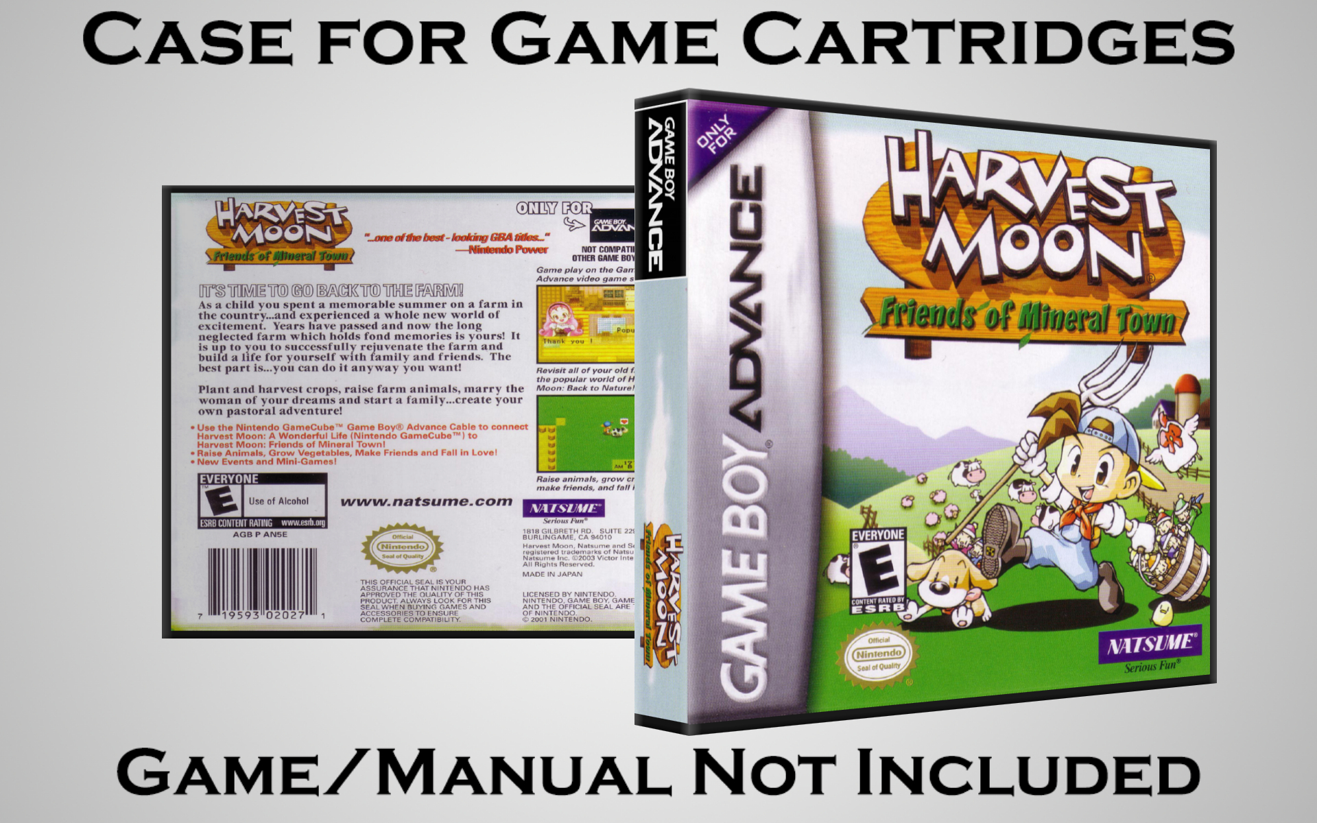 Protective Display Case for Game Boy Advance Cartridges - NO GAME/MANUAL - Picture 88 of 249