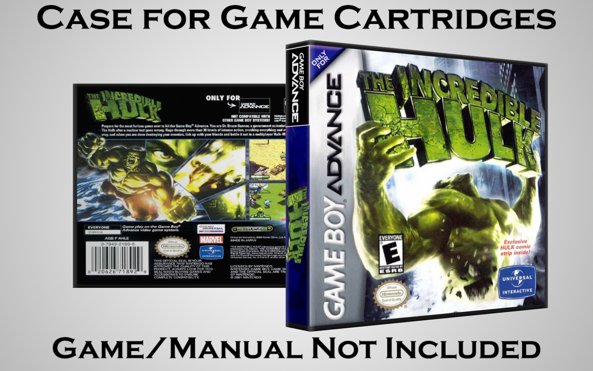 Protective Display Case for Game Boy Advance Cartridges - NO GAME/MANUAL - Picture 89 of 249