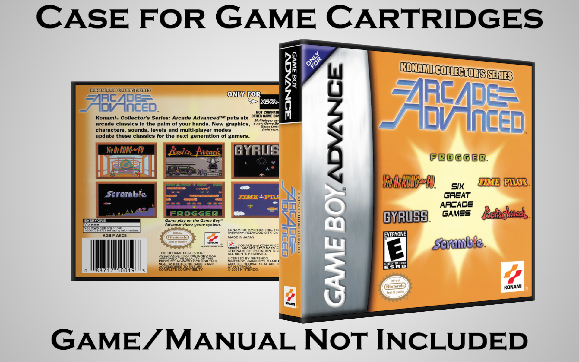 Protective Display Case for Game Boy Advance Cartridges - NO GAME/MANUAL - Picture 97 of 249