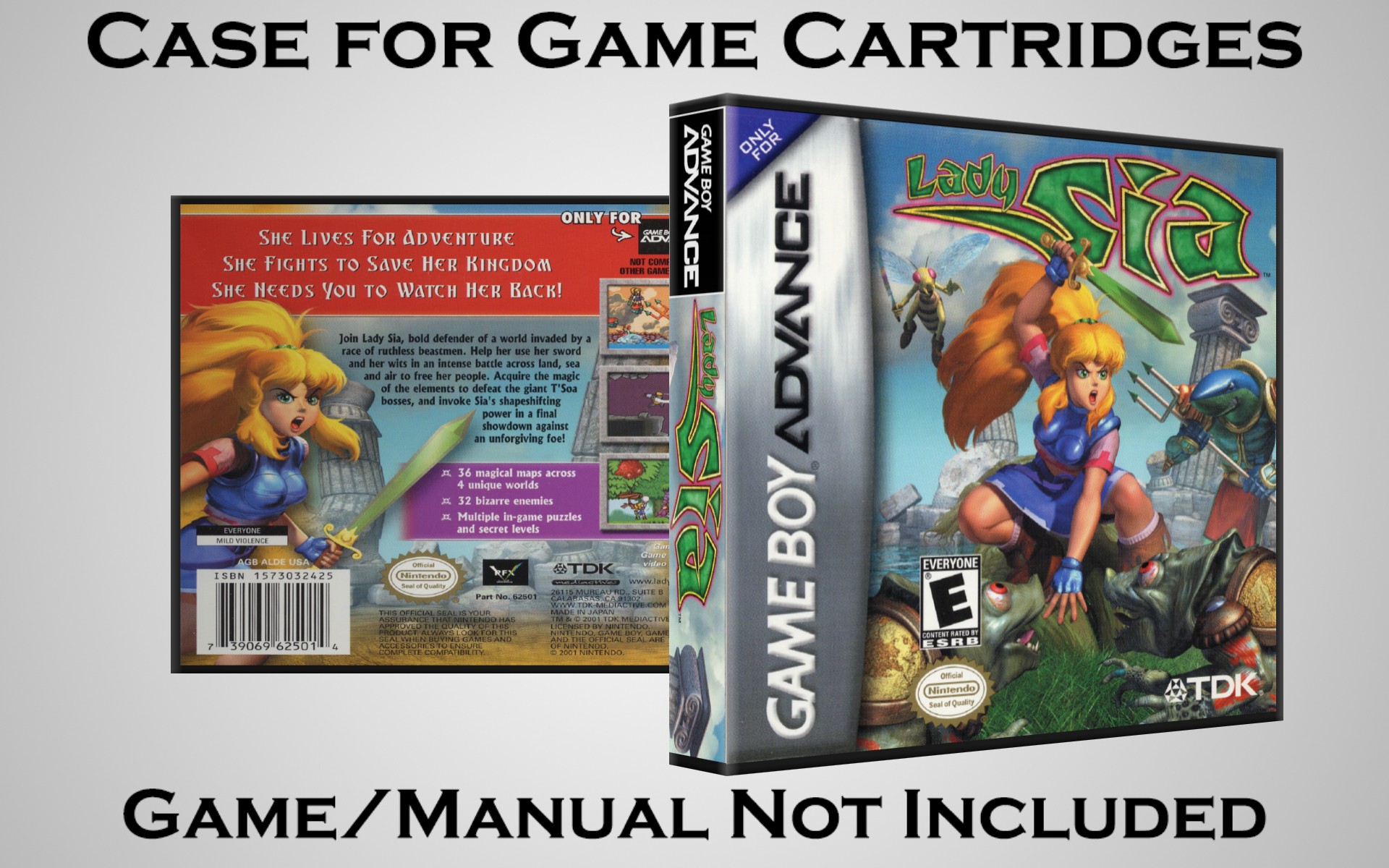 Protective Display Case for Game Boy Advance Cartridges - NO GAME/MANUAL - Picture 100 of 249