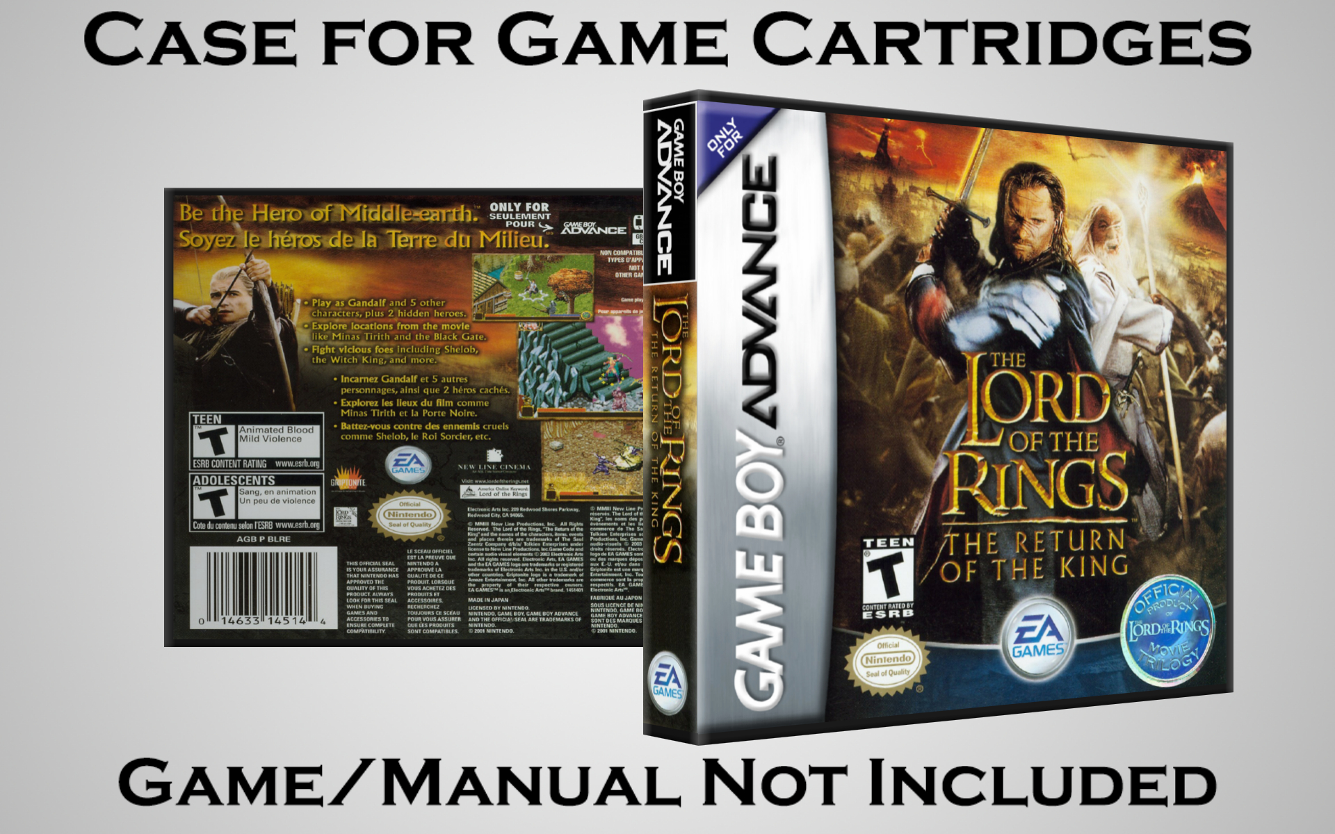 Protective Display Case for Game Boy Advance Cartridges - NO GAME/MANUAL - Picture 109 of 249