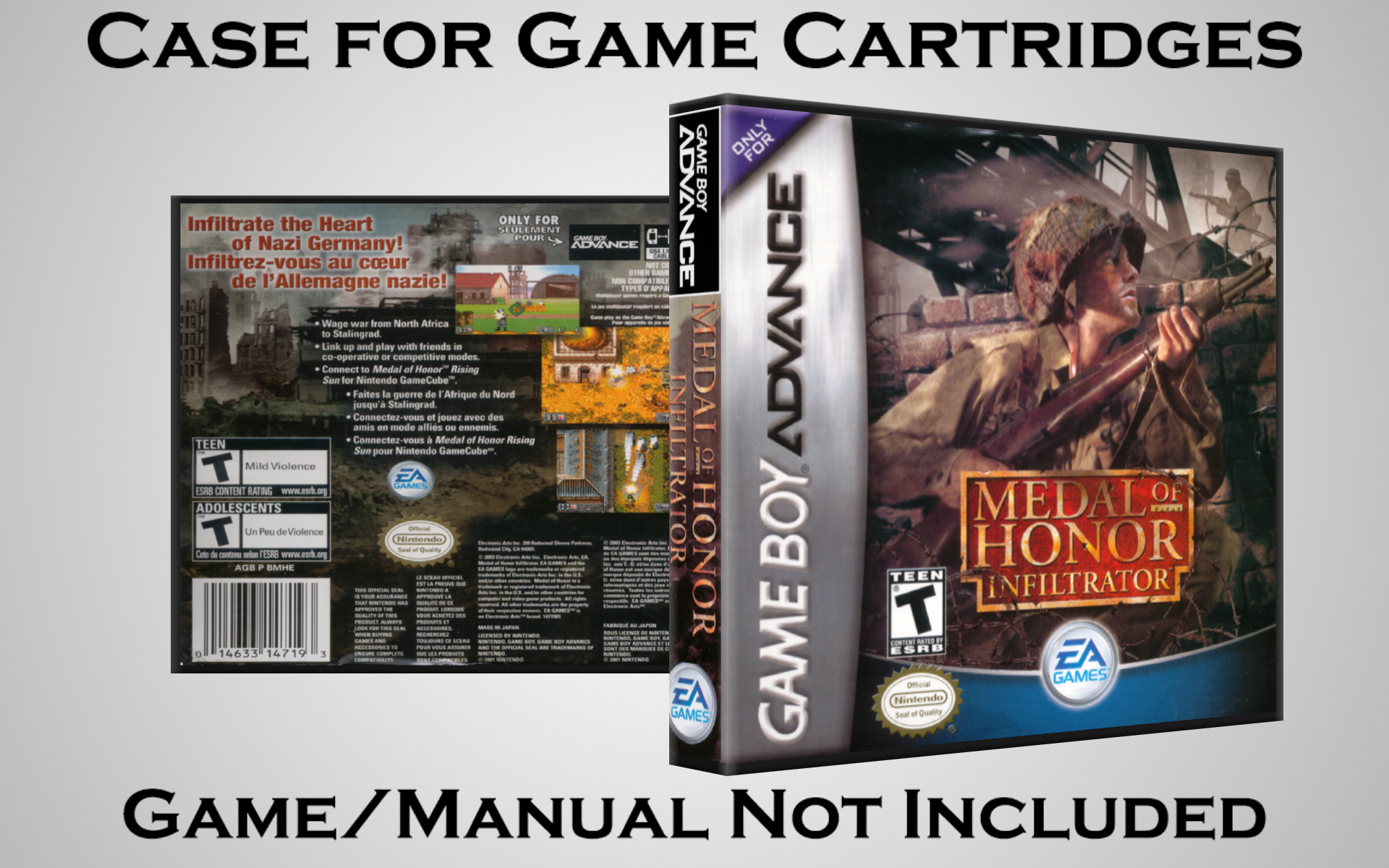 Protective Display Case for Game Boy Advance Cartridges - NO GAME/MANUAL - Picture 123 of 249