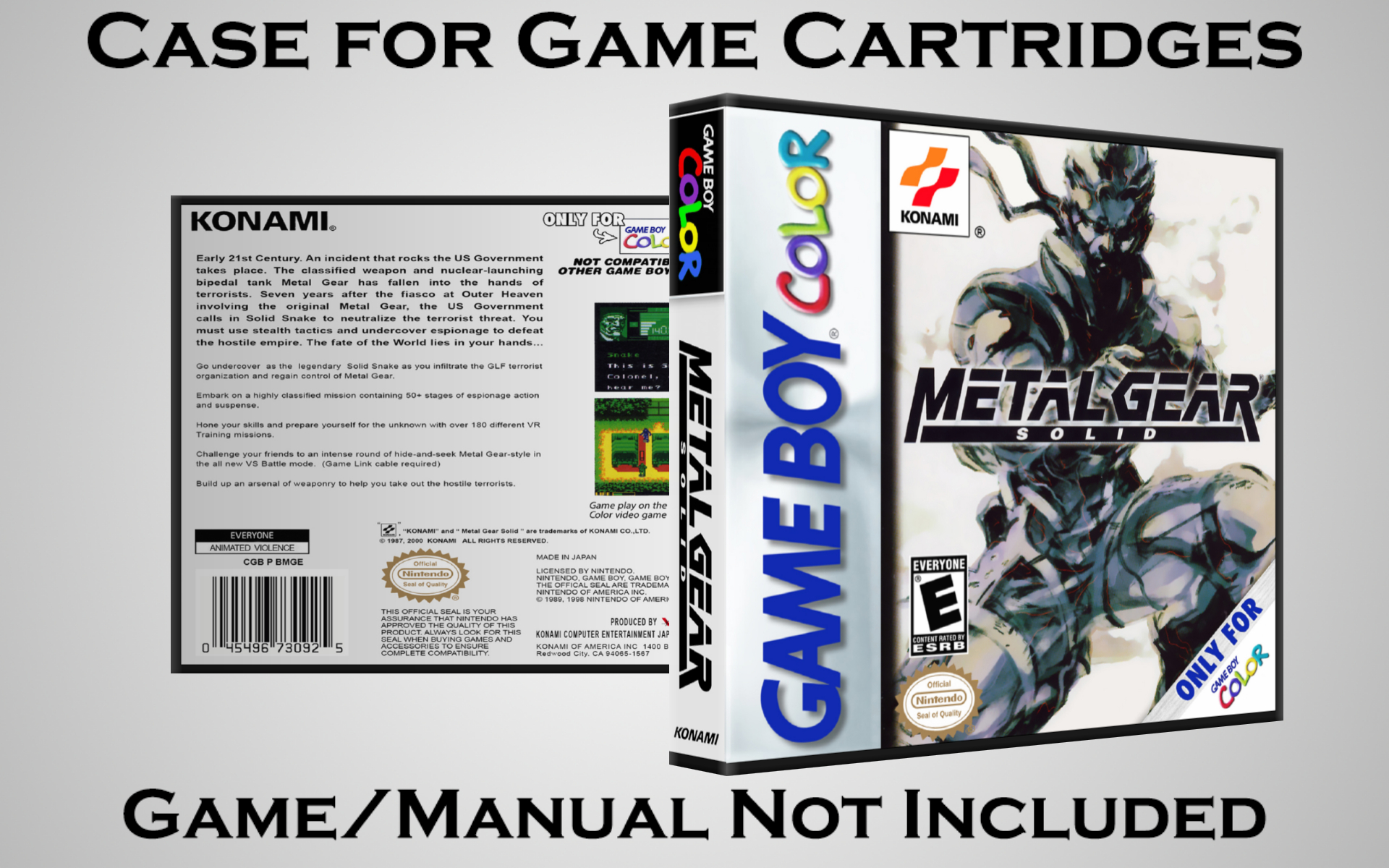 Protective Display Case for Game Boy/Gameboy Color Cartridges - NO GAME/MANUAL - Picture 123 of 249