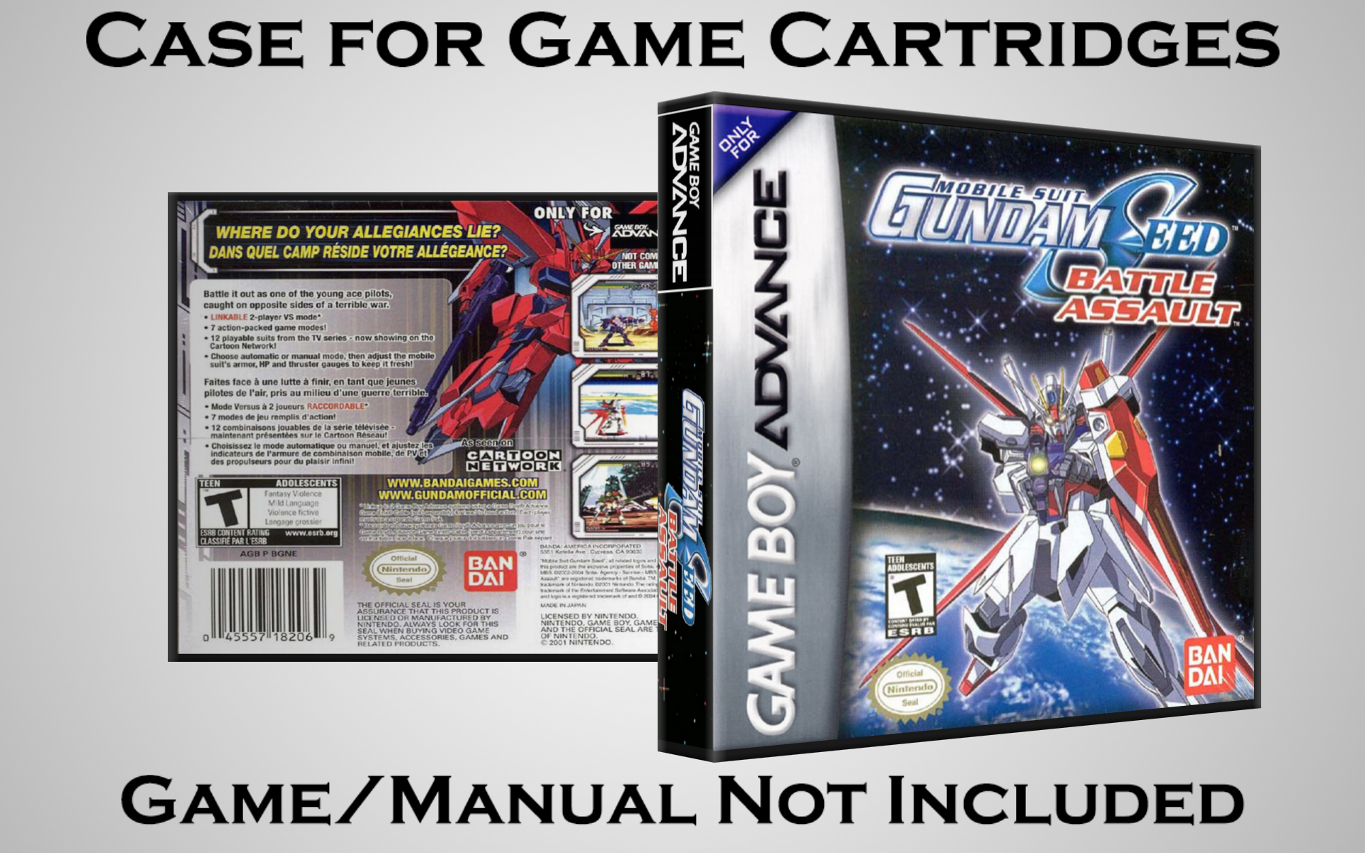 Protective Display Case for Game Boy Advance Cartridges - NO GAME/MANUAL - Picture 145 of 249