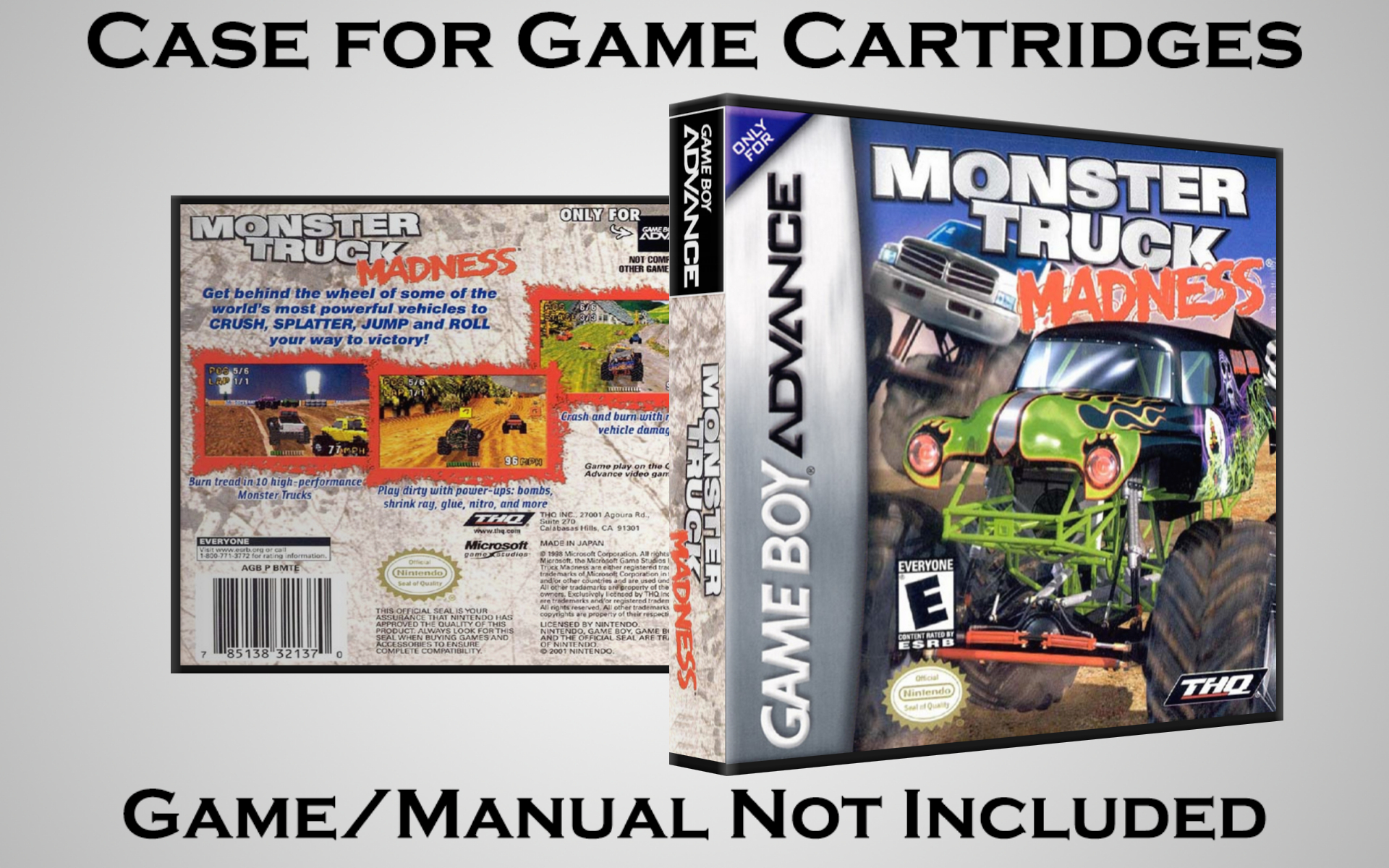 Protective Display Case for Game Boy Advance Cartridges - NO GAME/MANUAL - Picture 148 of 249