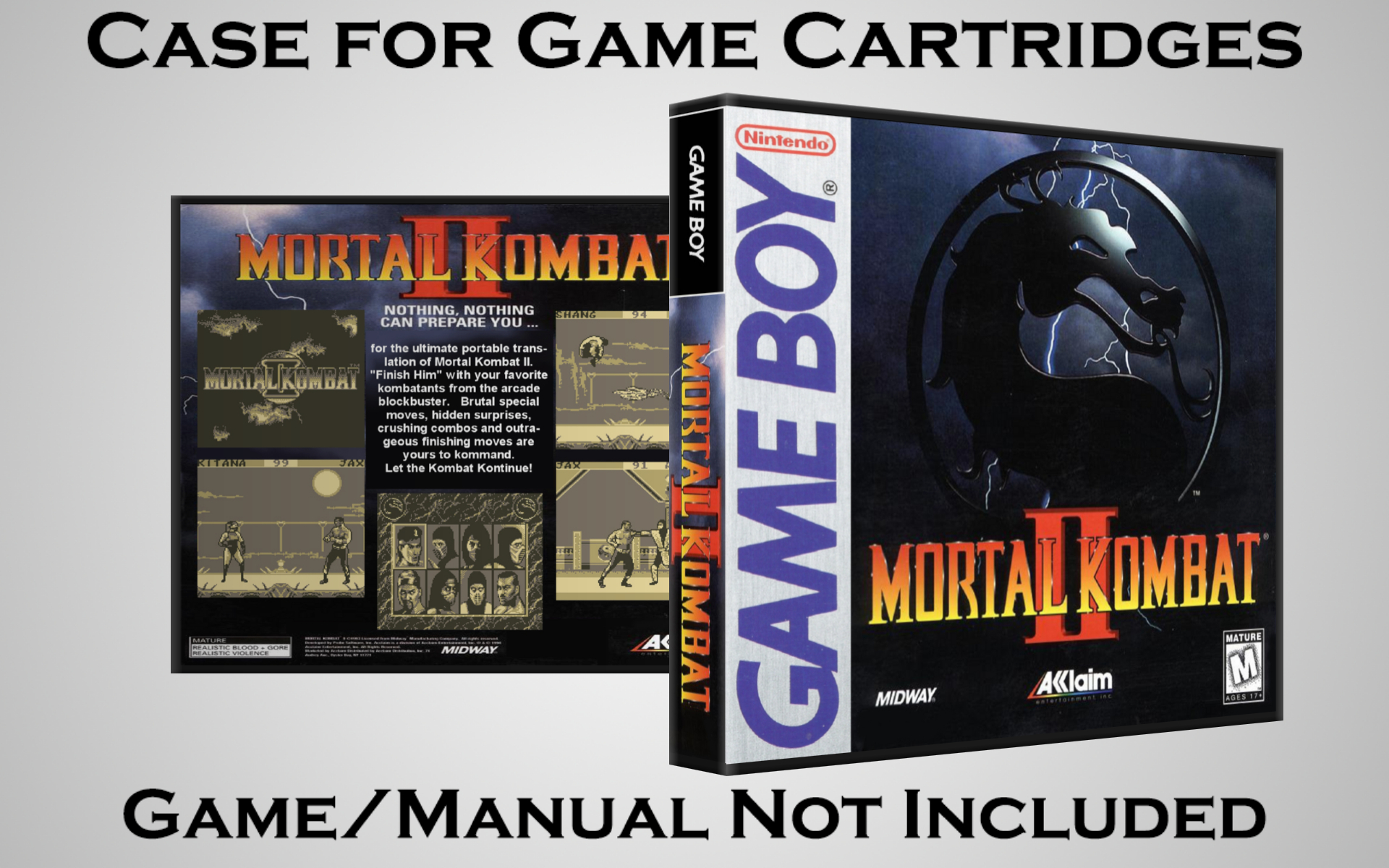 Protective Display Case for Game Boy/Gameboy Color Cartridges - NO GAME/MANUAL - Picture 134 of 249