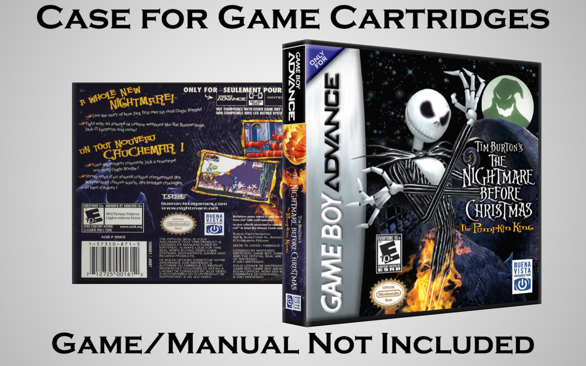 Protective Display Case for Game Boy Advance Cartridges - NO GAME/MANUAL - Picture 155 of 249