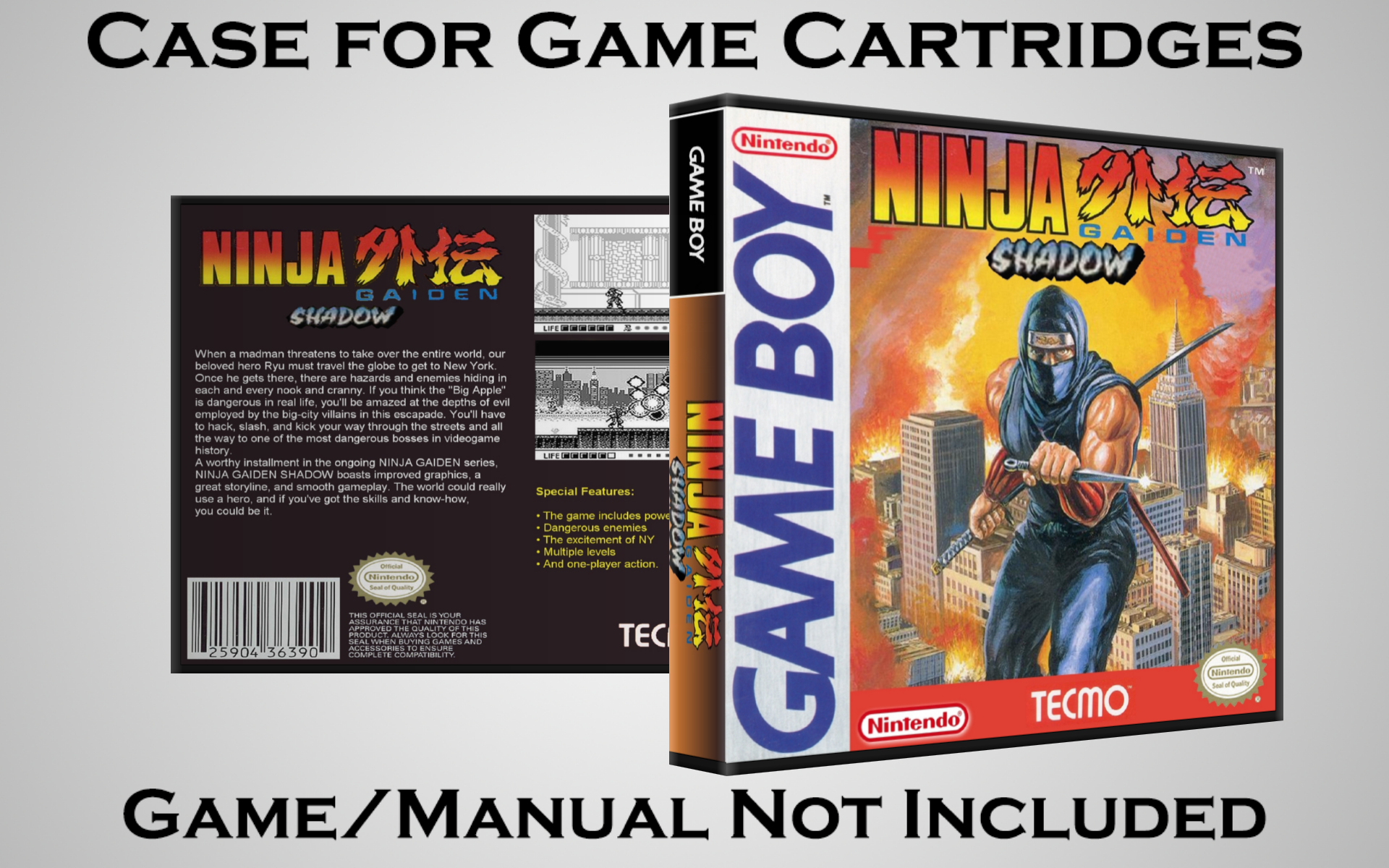 Protective Display Case for Game Boy/Gameboy Color Cartridges - NO GAME/MANUAL - Picture 139 of 249