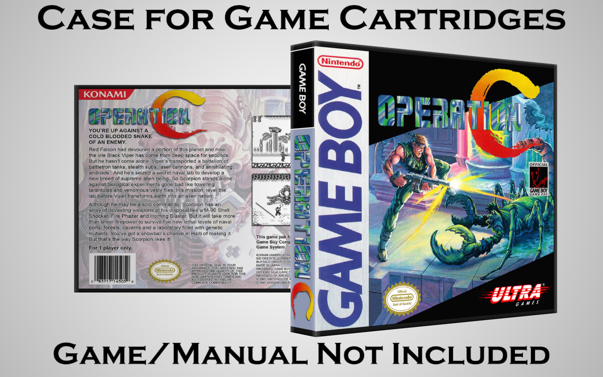 Protective Display Case for Game Boy/Gameboy Color Cartridges - NO GAME/MANUAL - Picture 142 of 249
