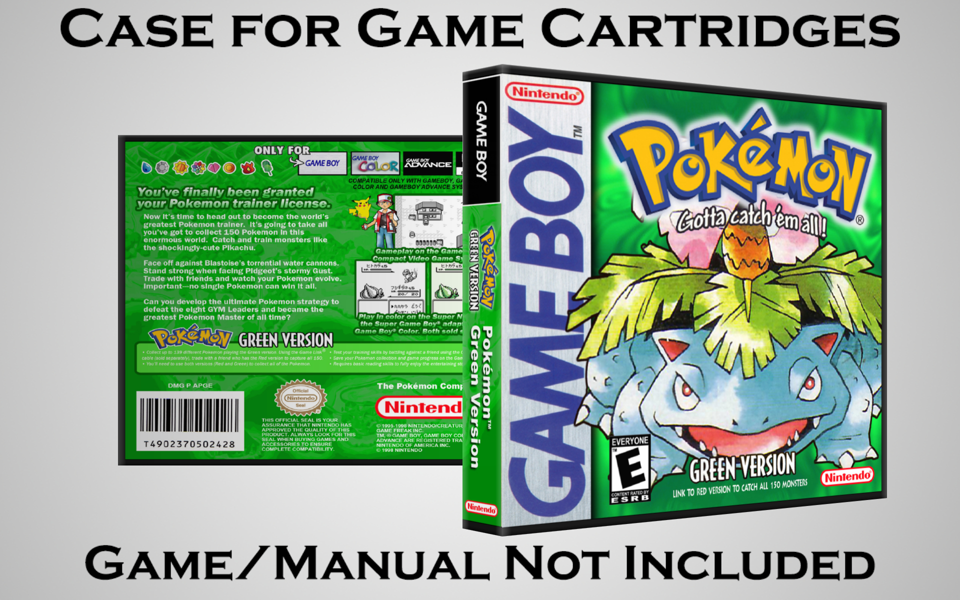 Protective Display Case for Game Boy/Gameboy Color Cartridges - NO GAME/MANUAL - Picture 155 of 249