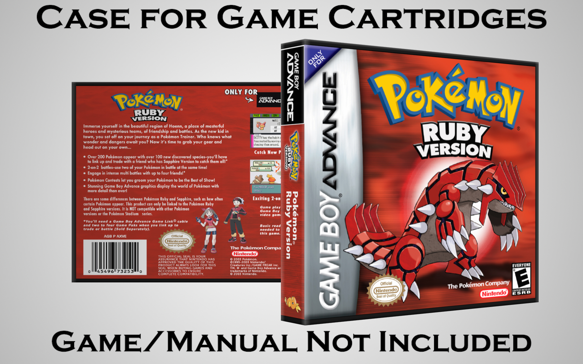 Protective Display Case for Game Boy Advance Cartridges - NO GAME/MANUAL - Picture 166 of 249