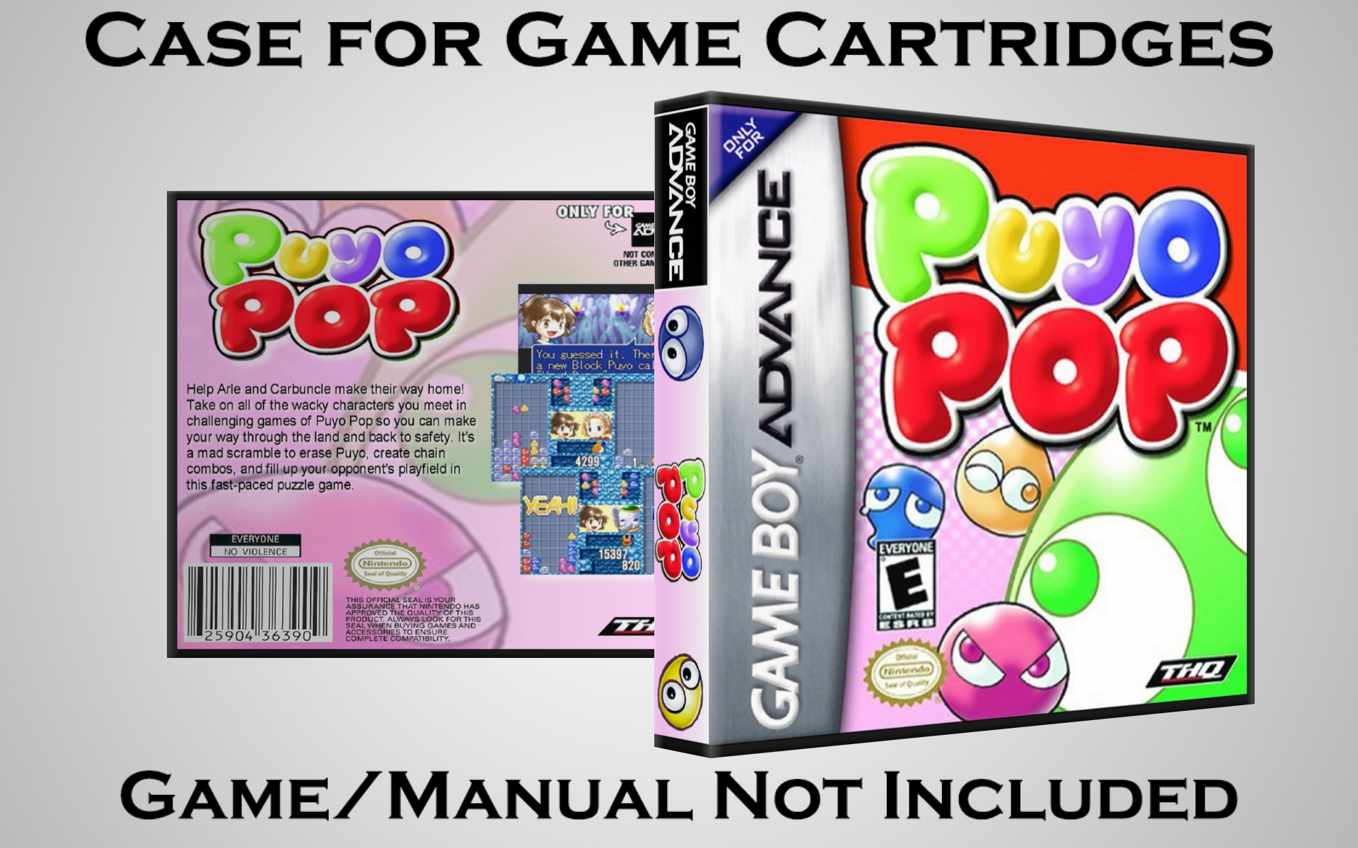 Protective Display Case for Game Boy Advance Cartridges - NO GAME/MANUAL - Picture 172 of 249