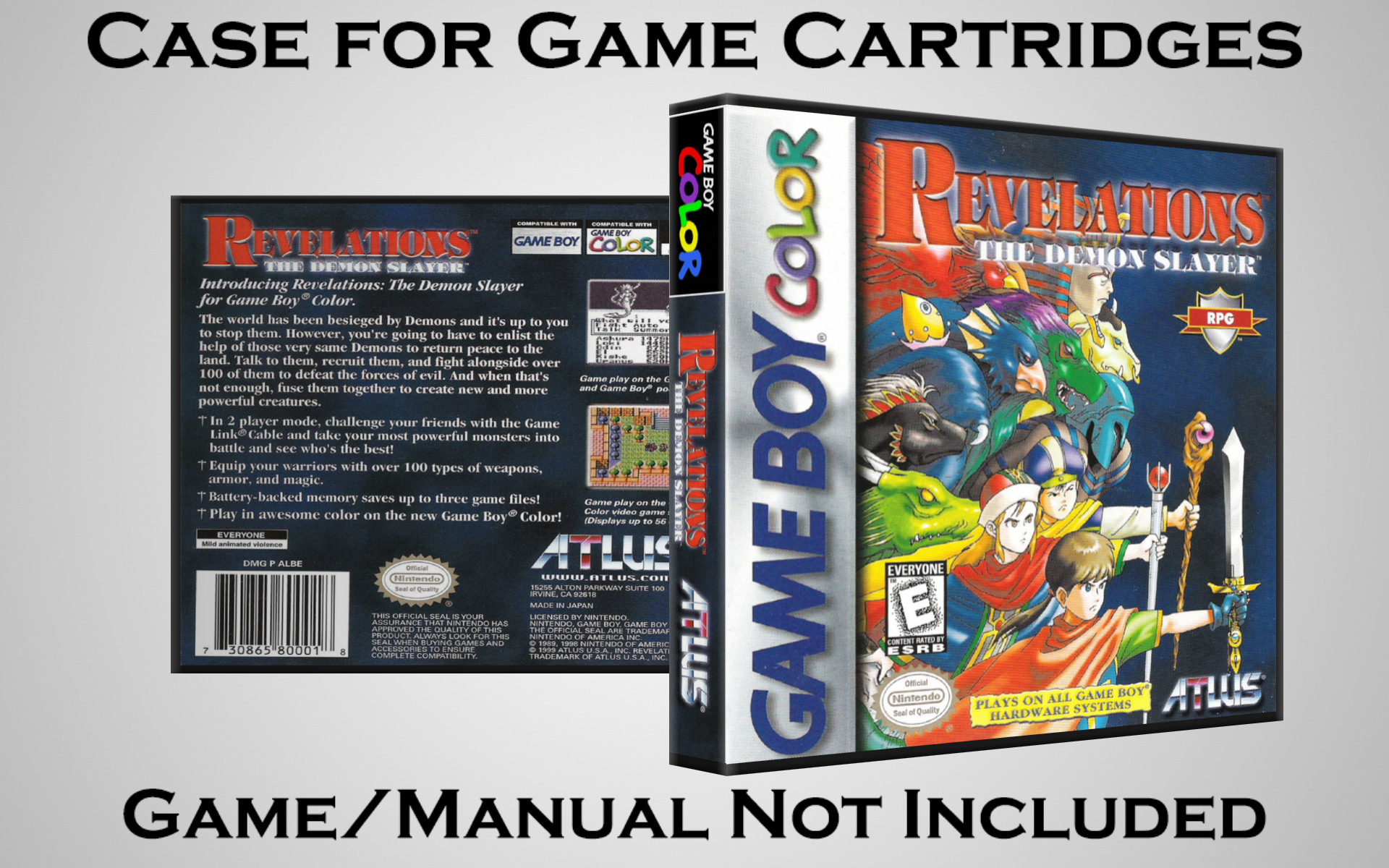 Protective Display Case for Game Boy/Gameboy Color Cartridges - NO GAME/MANUAL - Picture 183 of 249