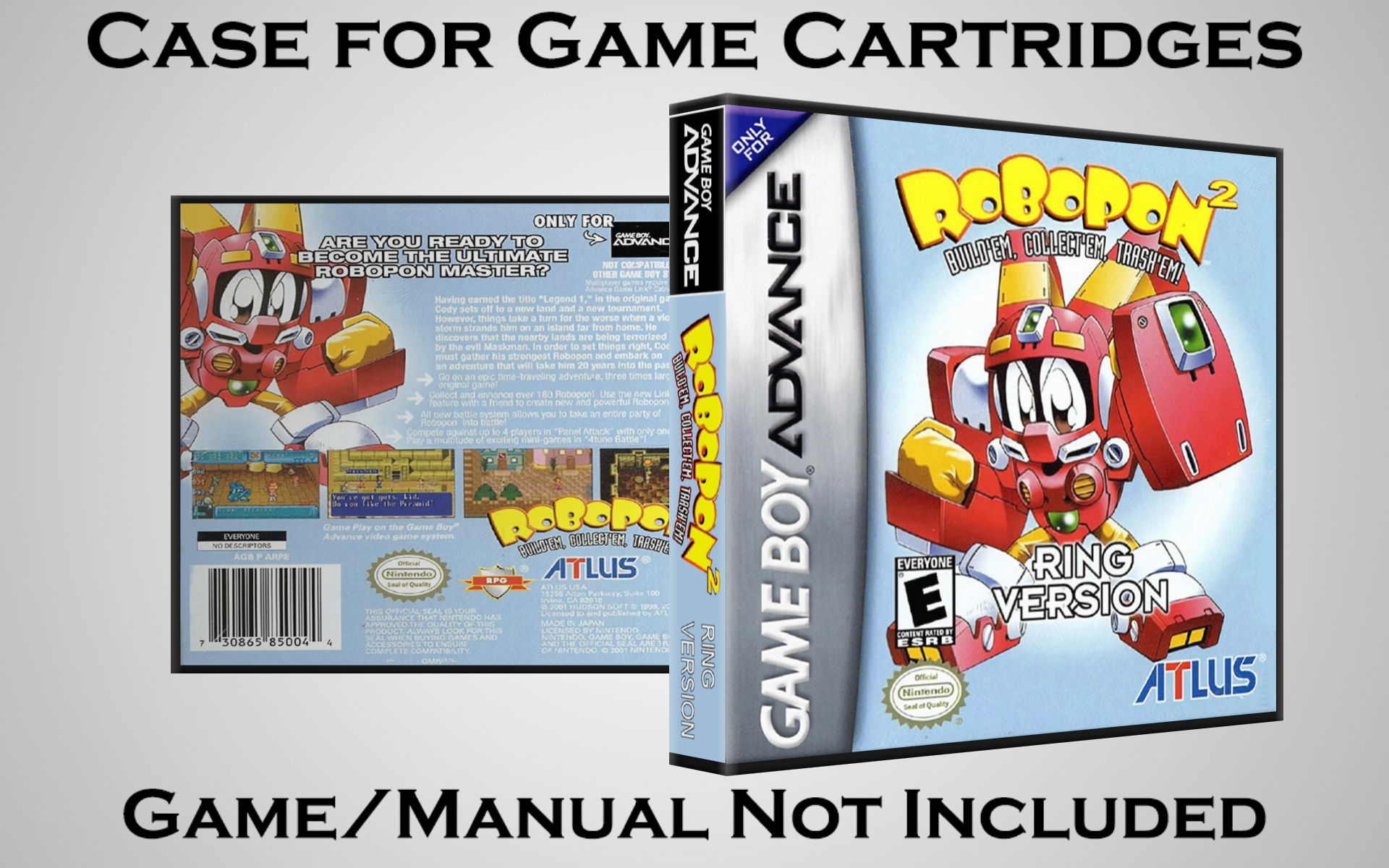 Protective Display Case for Game Boy Advance Cartridges - NO GAME/MANUAL - Picture 178 of 249