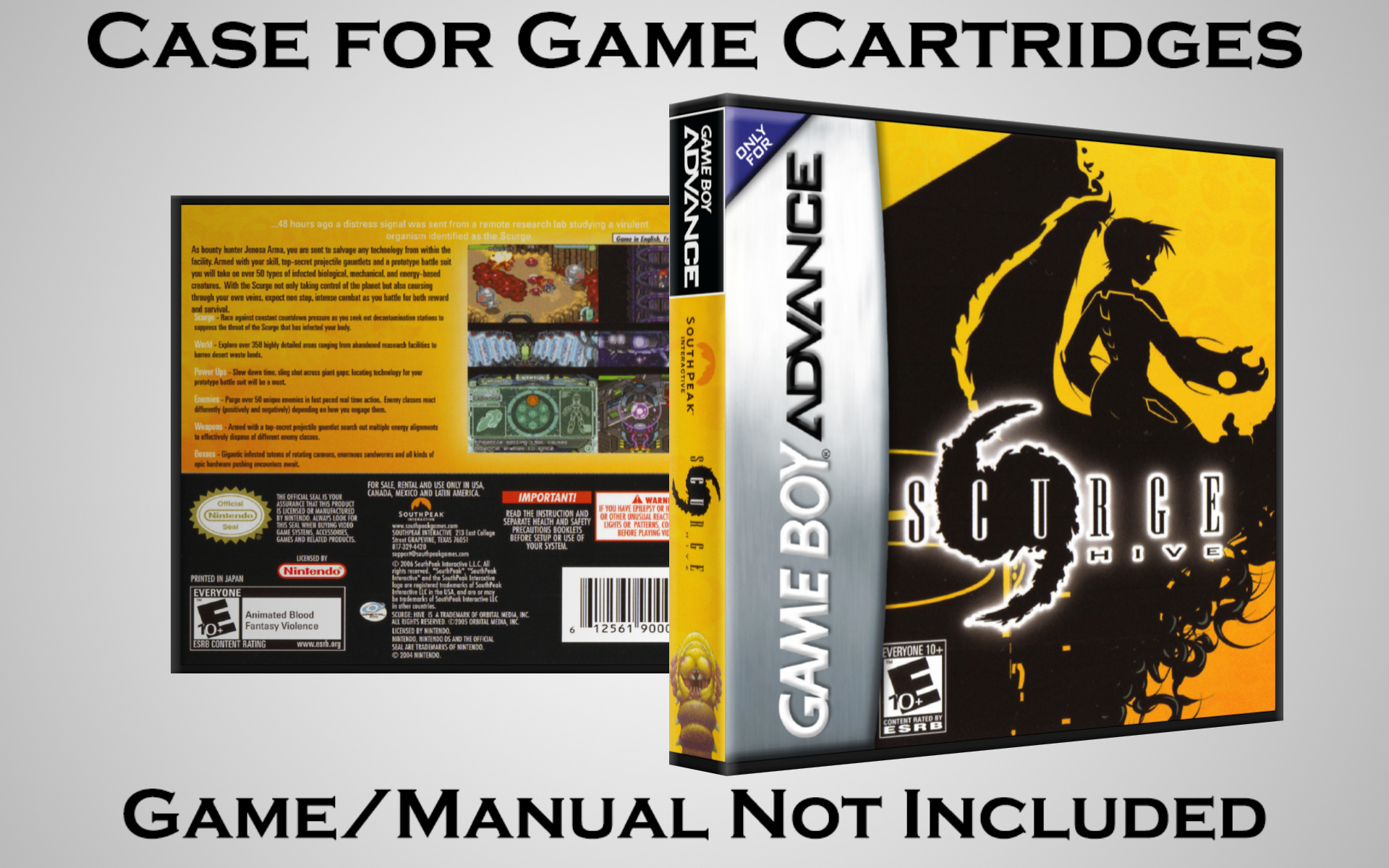Protective Display Case for Game Boy Advance Cartridges - NO GAME/MANUAL - Picture 181 of 249