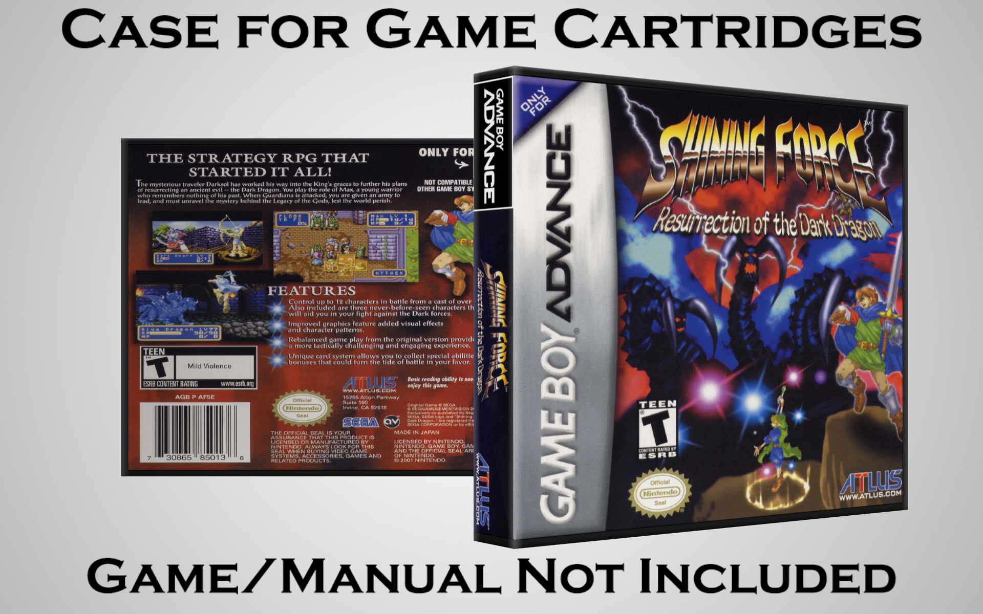 Protective Display Case for Game Boy Advance Cartridges - NO GAME/MANUAL - Picture 185 of 249