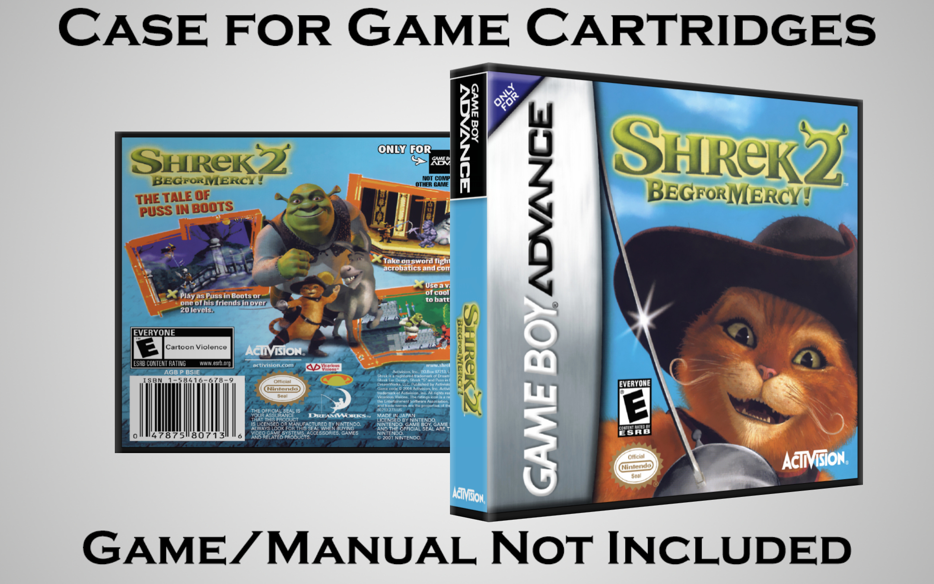 Protective Display Case for Game Boy Advance Cartridges - NO GAME/MANUAL - Picture 187 of 249