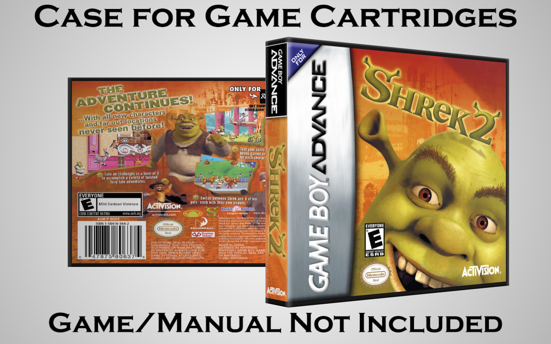 Protective Display Case for Game Boy Advance Cartridges - NO GAME/MANUAL - Picture 186 of 249