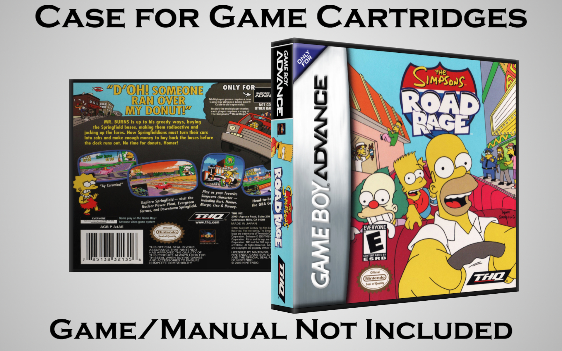 Protective Display Case for Game Boy Advance Cartridges - NO GAME/MANUAL - Picture 189 of 249