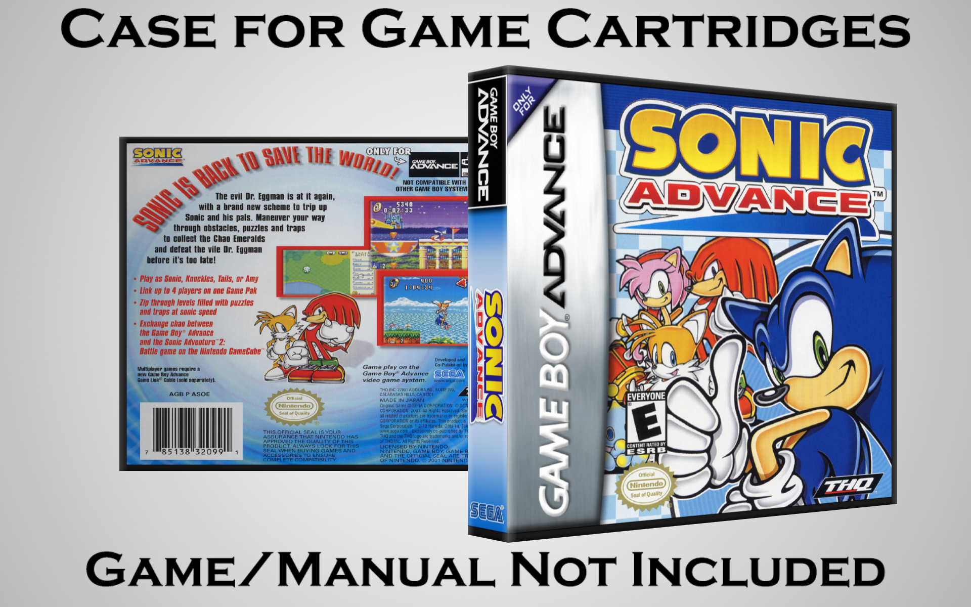 Protective Display Case for Game Boy Advance Cartridges - NO GAME/MANUAL - Picture 190 of 249