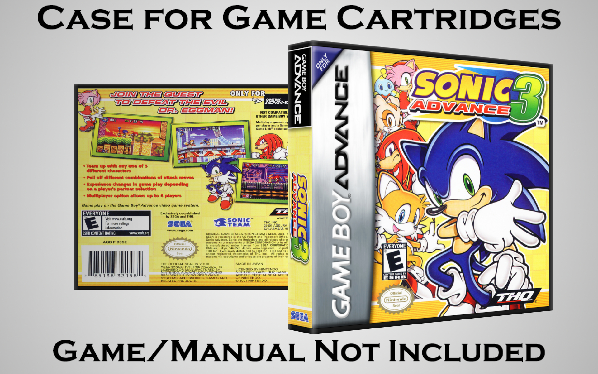 Protective Display Case for Game Boy Advance Cartridges - NO GAME/MANUAL - Picture 192 of 249