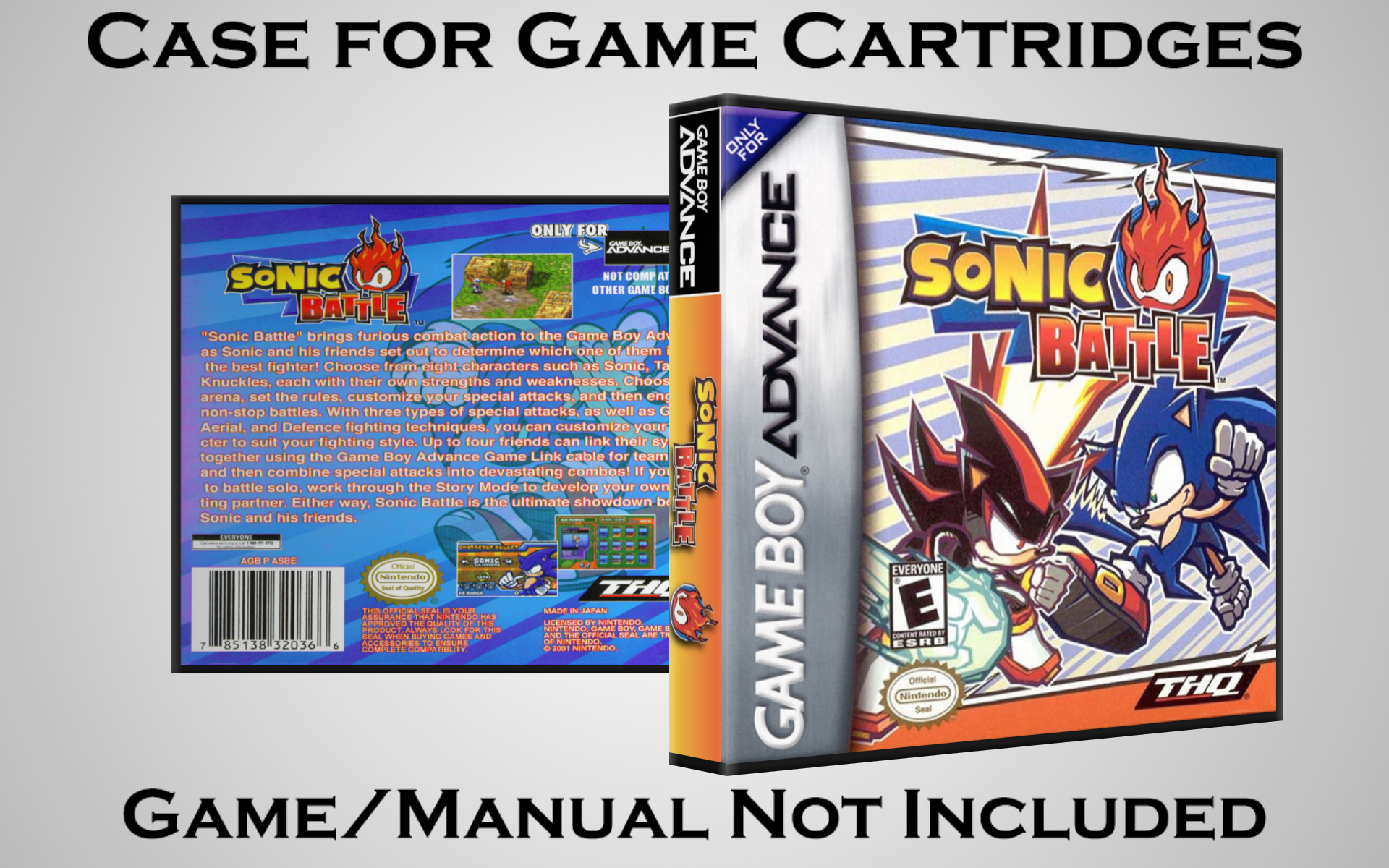 Protective Display Case for Game Boy Advance Cartridges - NO GAME/MANUAL - Picture 193 of 249