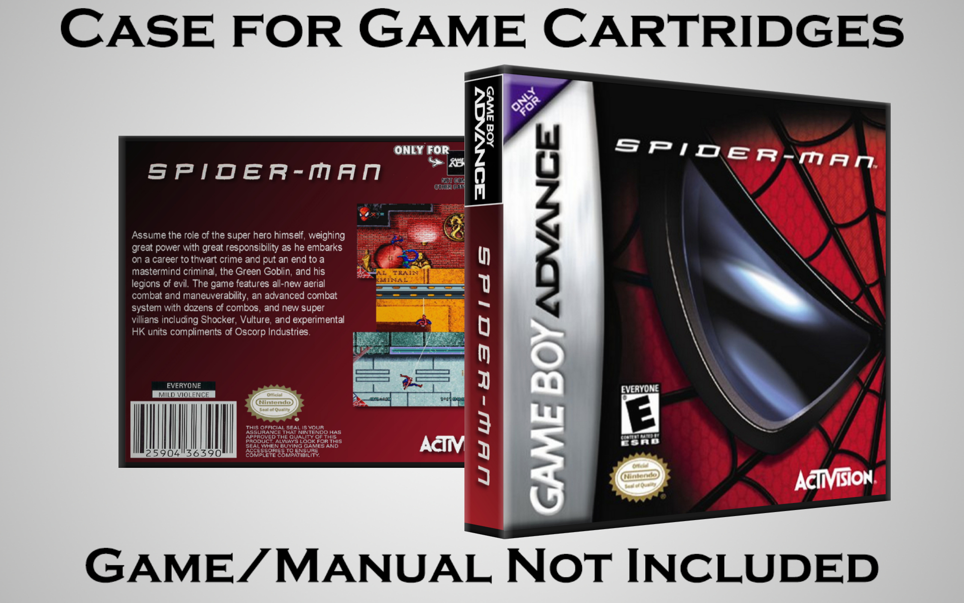 Protective Display Case for Game Boy Advance Cartridges - NO GAME/MANUAL - Picture 196 of 249