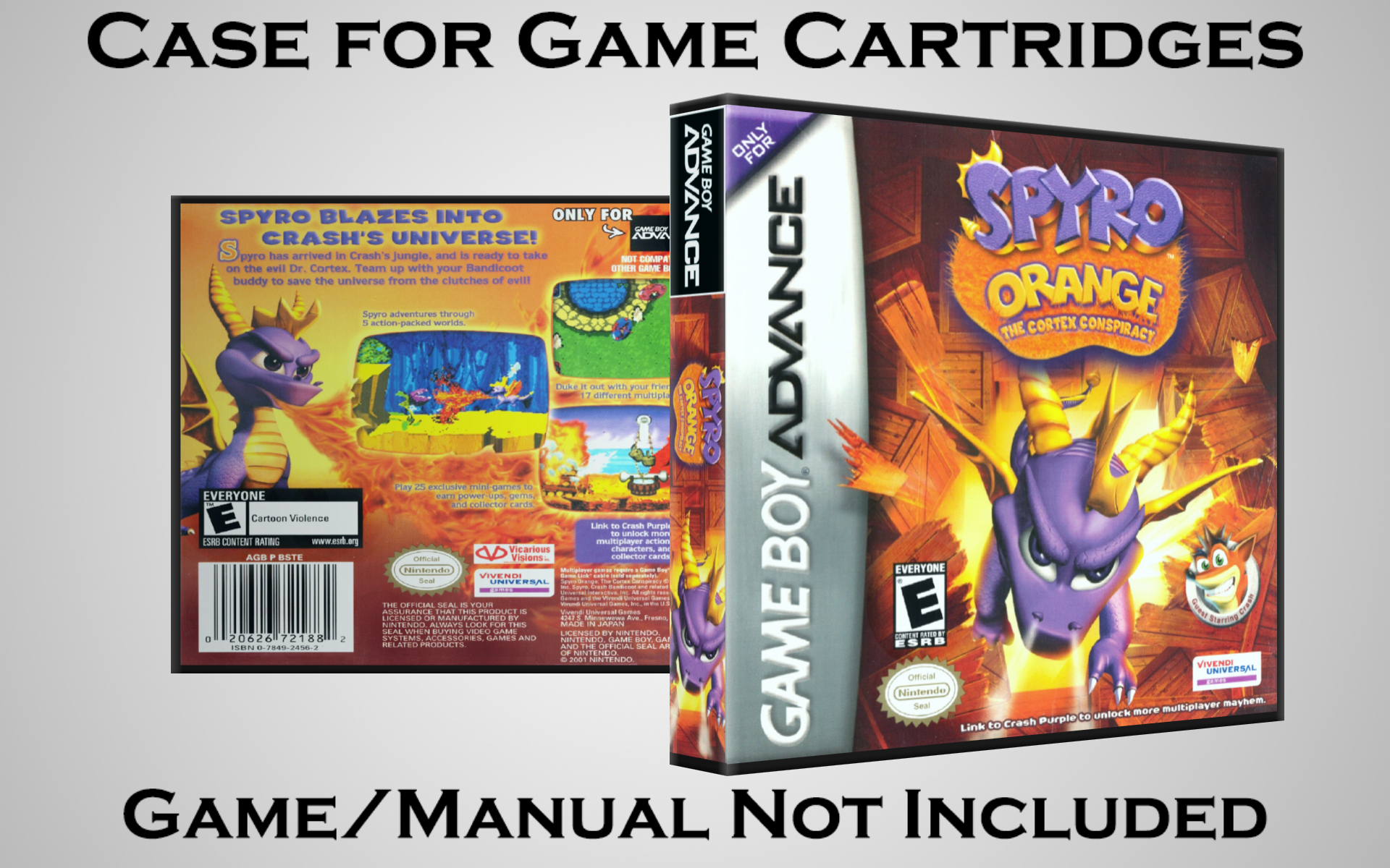 Protective Display Case for Game Boy Advance Cartridges - NO GAME/MANUAL - Picture 198 of 249